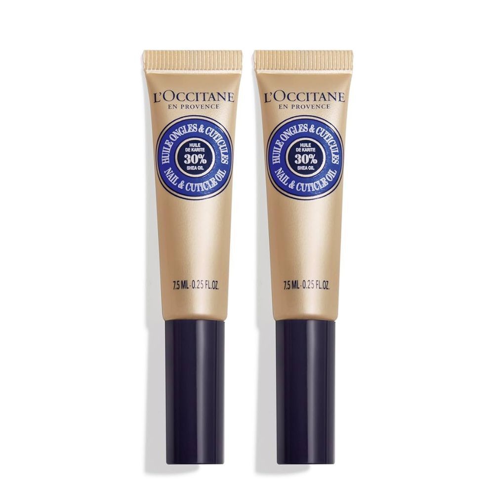 2x L'OCCITANE EN PROVENCE 乳木果滋養護甲油 7.5ml [平行進口]