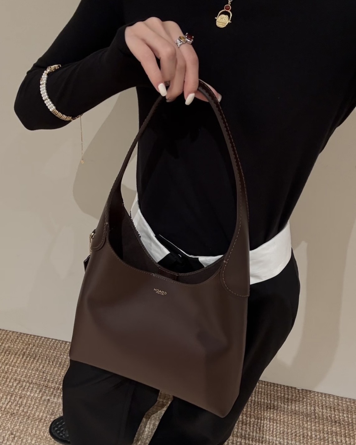 <美國超扯折扣>Coach  Brooklyn 28 單肩 牛皮 Hobo 托特 手袋 4色