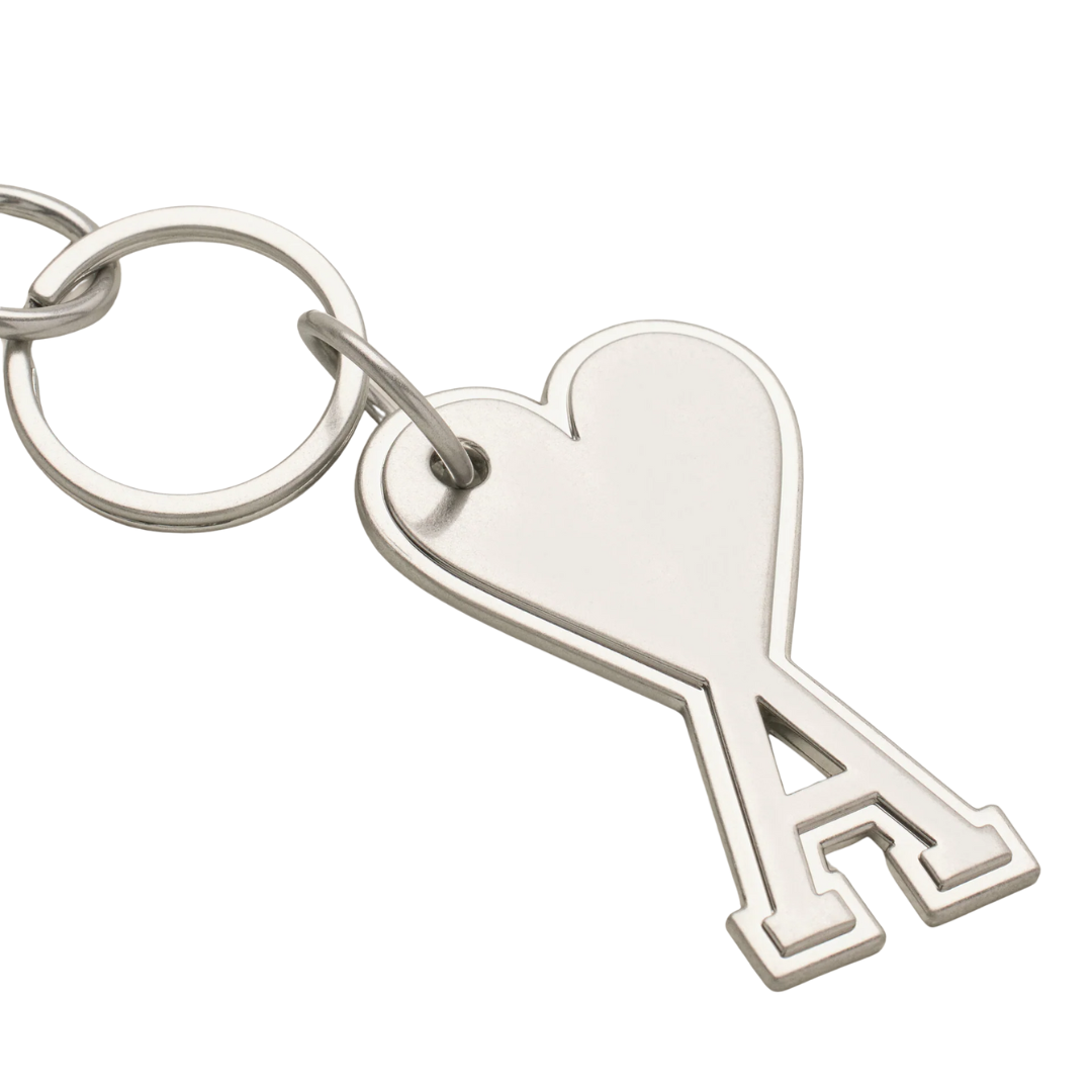 1FF0101-228 [AMI PARIS] Metal Ami De Coeur Keyring Silver (SS26) #UKR906.369.905 (A-EU-E)