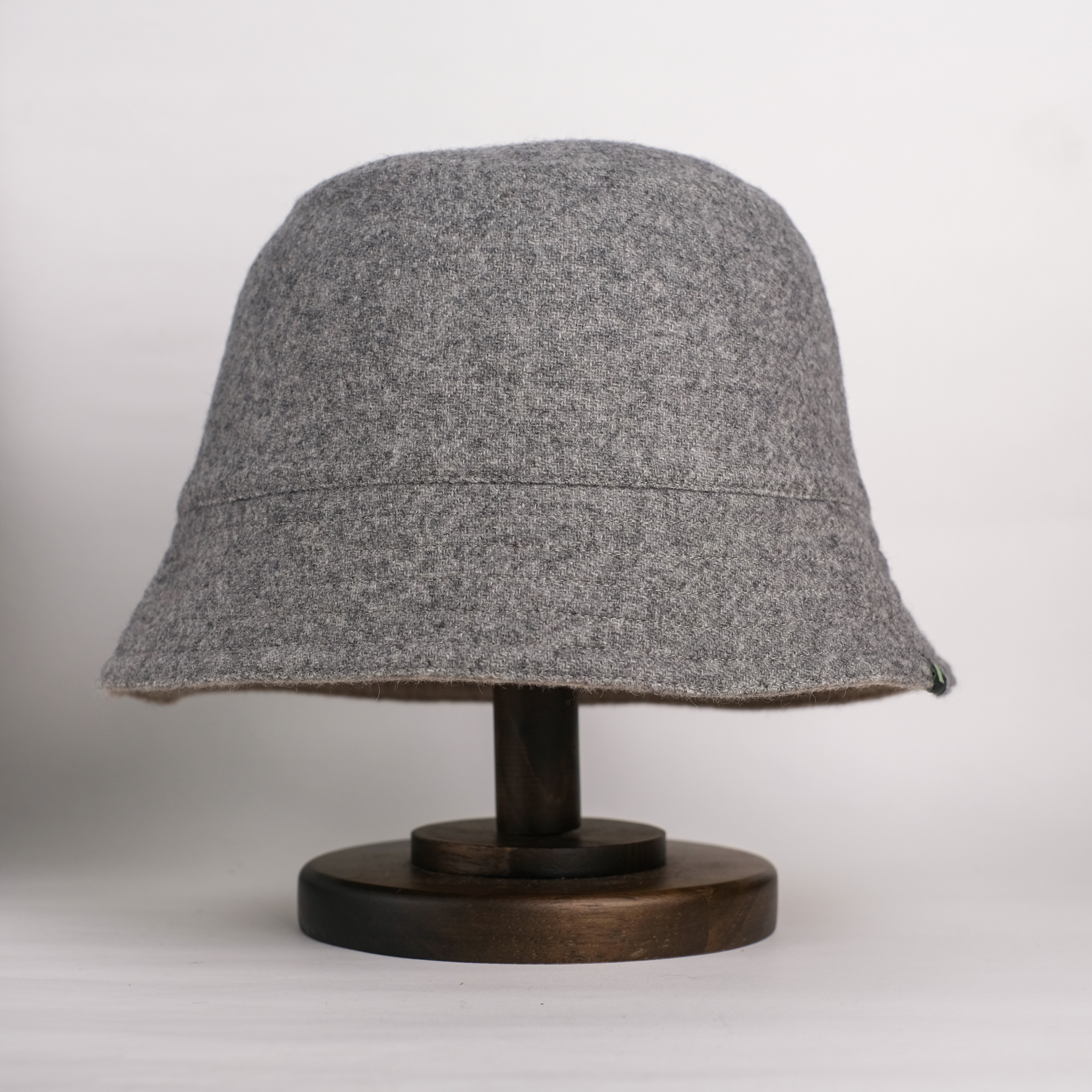 羊駝毛氈雙面漁夫帽｜淺灰/卡其｜秘魯