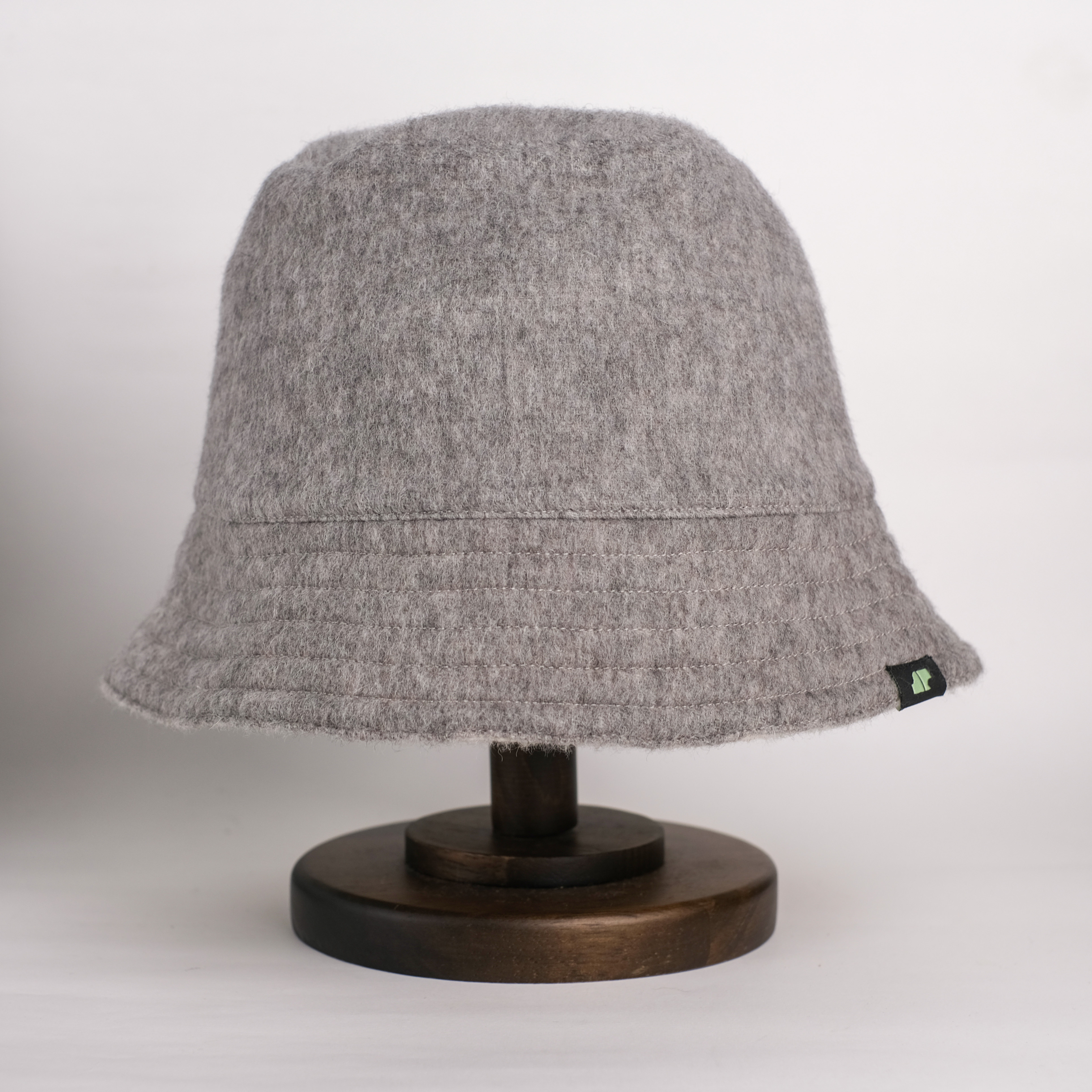 羊駝毛氈雙面漁夫帽｜灰/米白｜秘魯