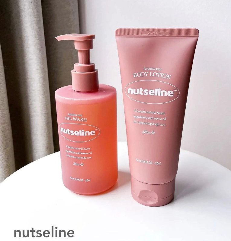 韓國 Nutseline全身緊緻香氛保養系列 纖體精油沐浴露315ml /  芳香堅果身體乳200ml