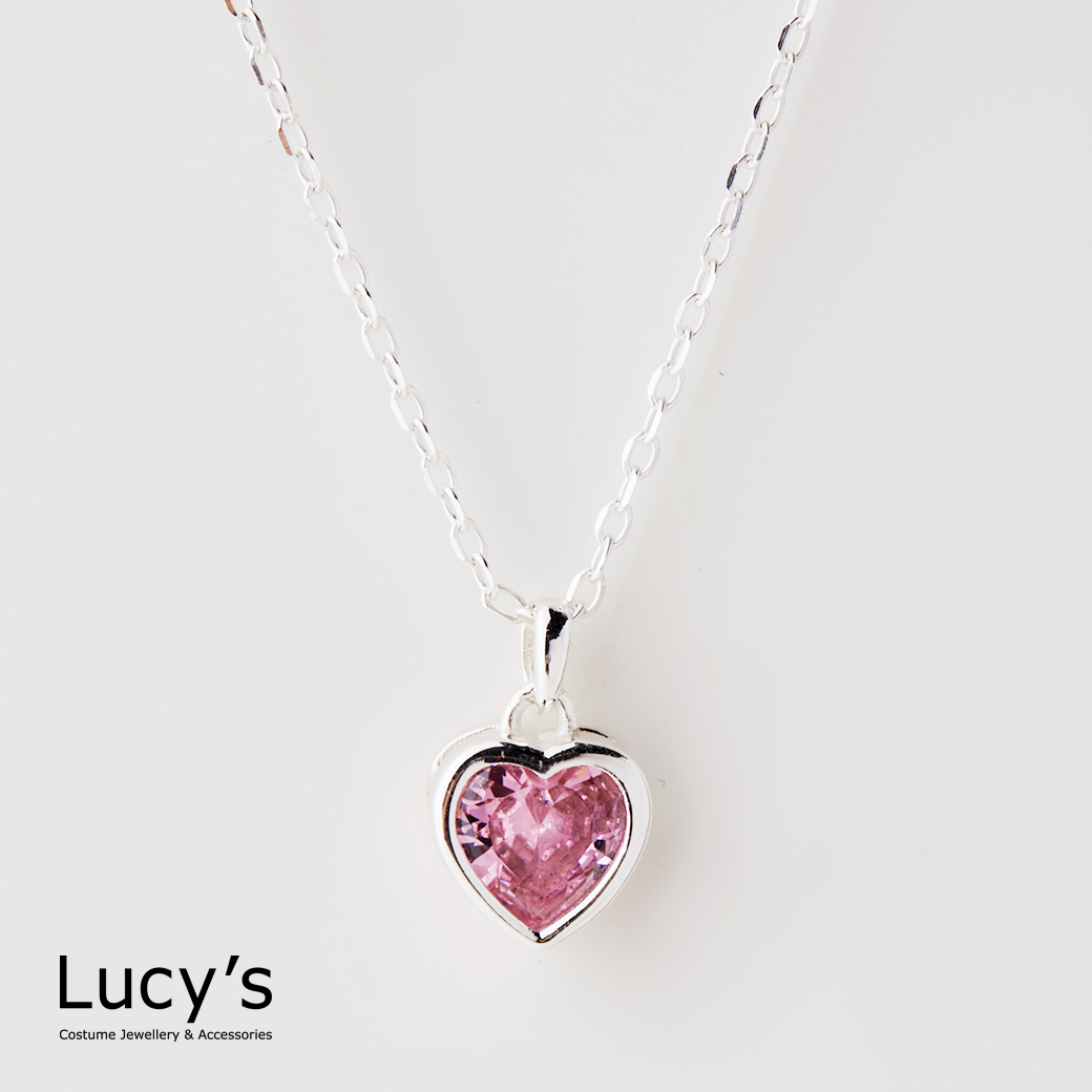 925純銀 璀璨愛心 項鍊 (二色) (129169/129170)