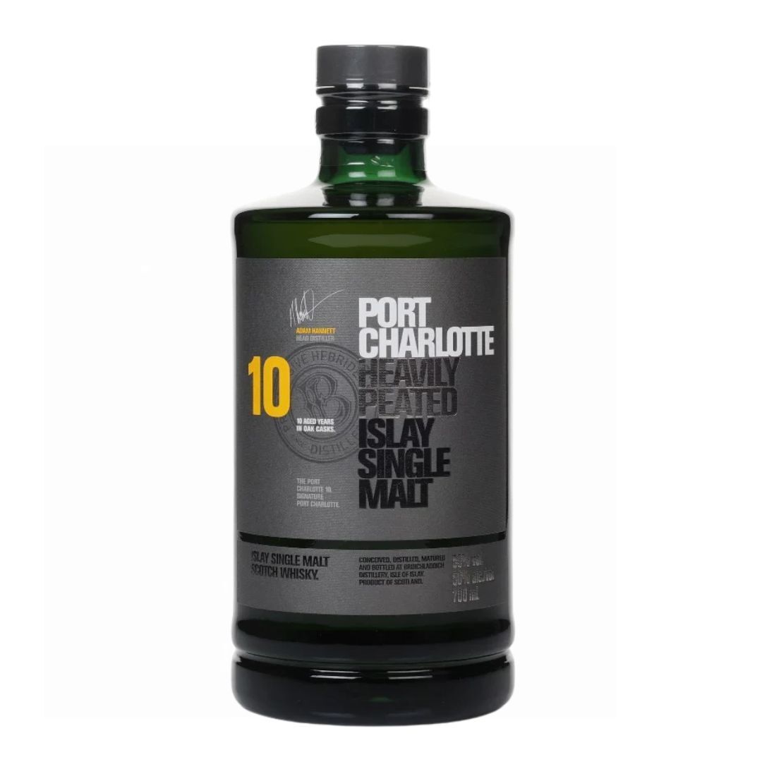 Bruichladdich 10 Years Port Charlotte Heavily Peated Single Malt Whisky 700mL