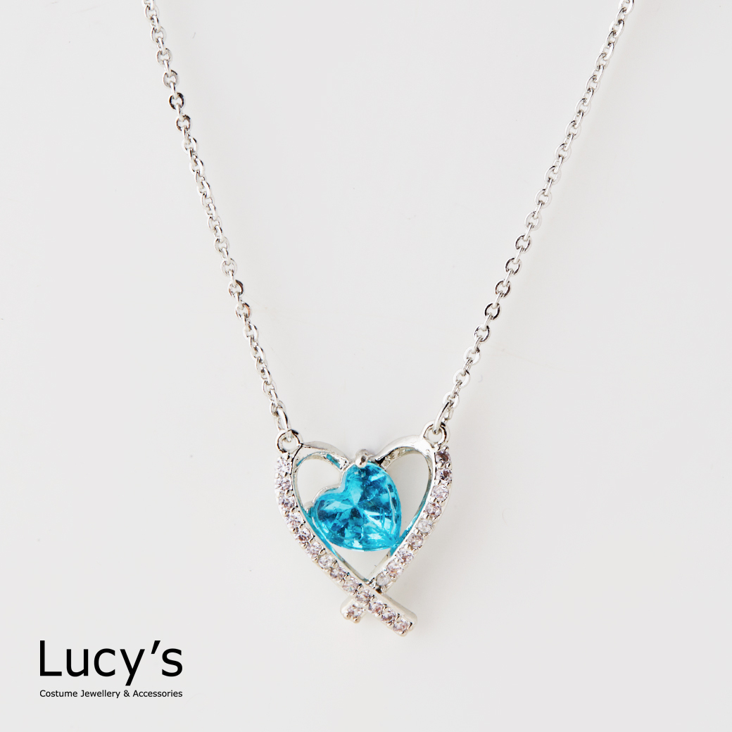 雙心閃閃 項鍊 (二色) (128394/128395)