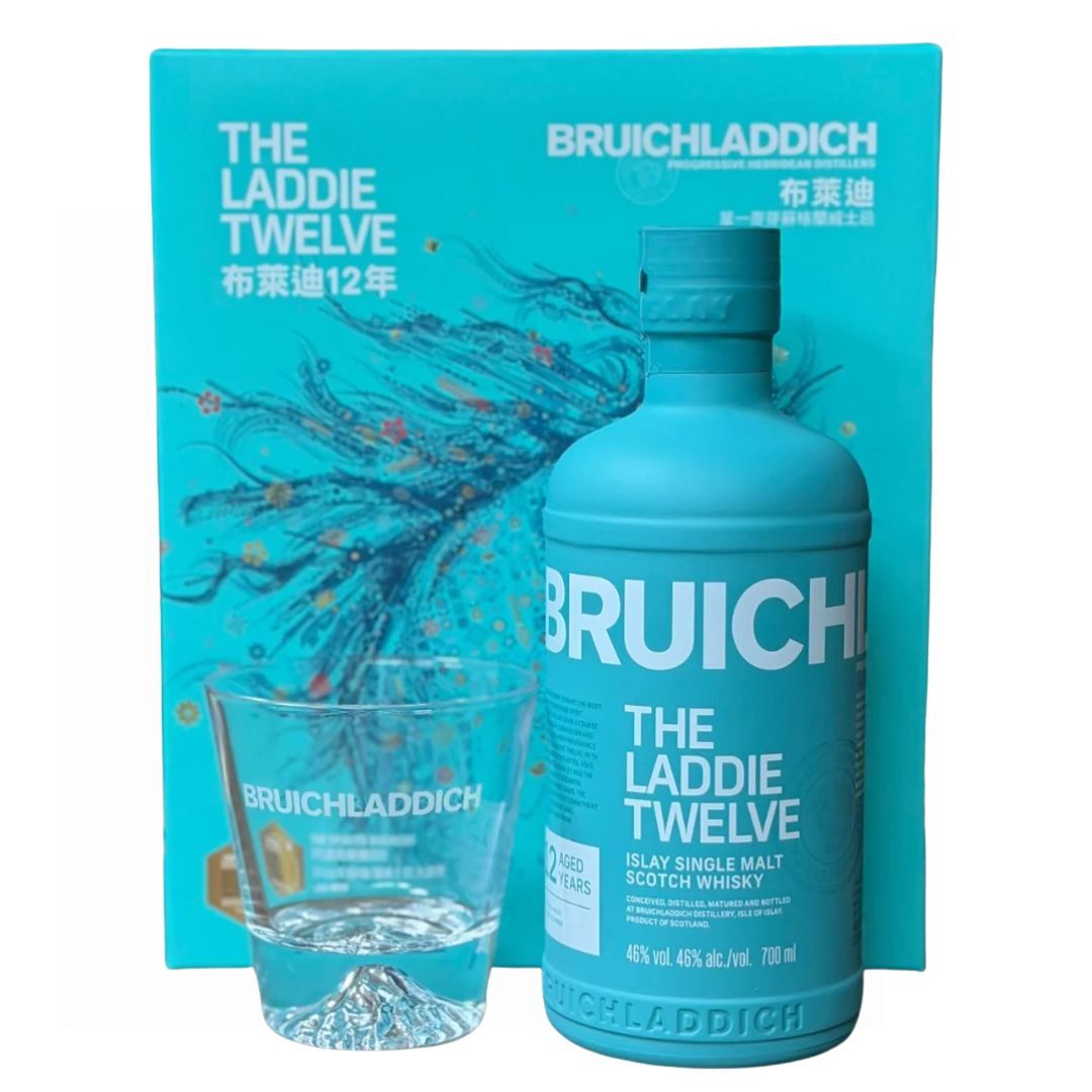 Bruichladdich 12 Years Single Malt Whisky 700mL CNY26 Giftbox with Glass