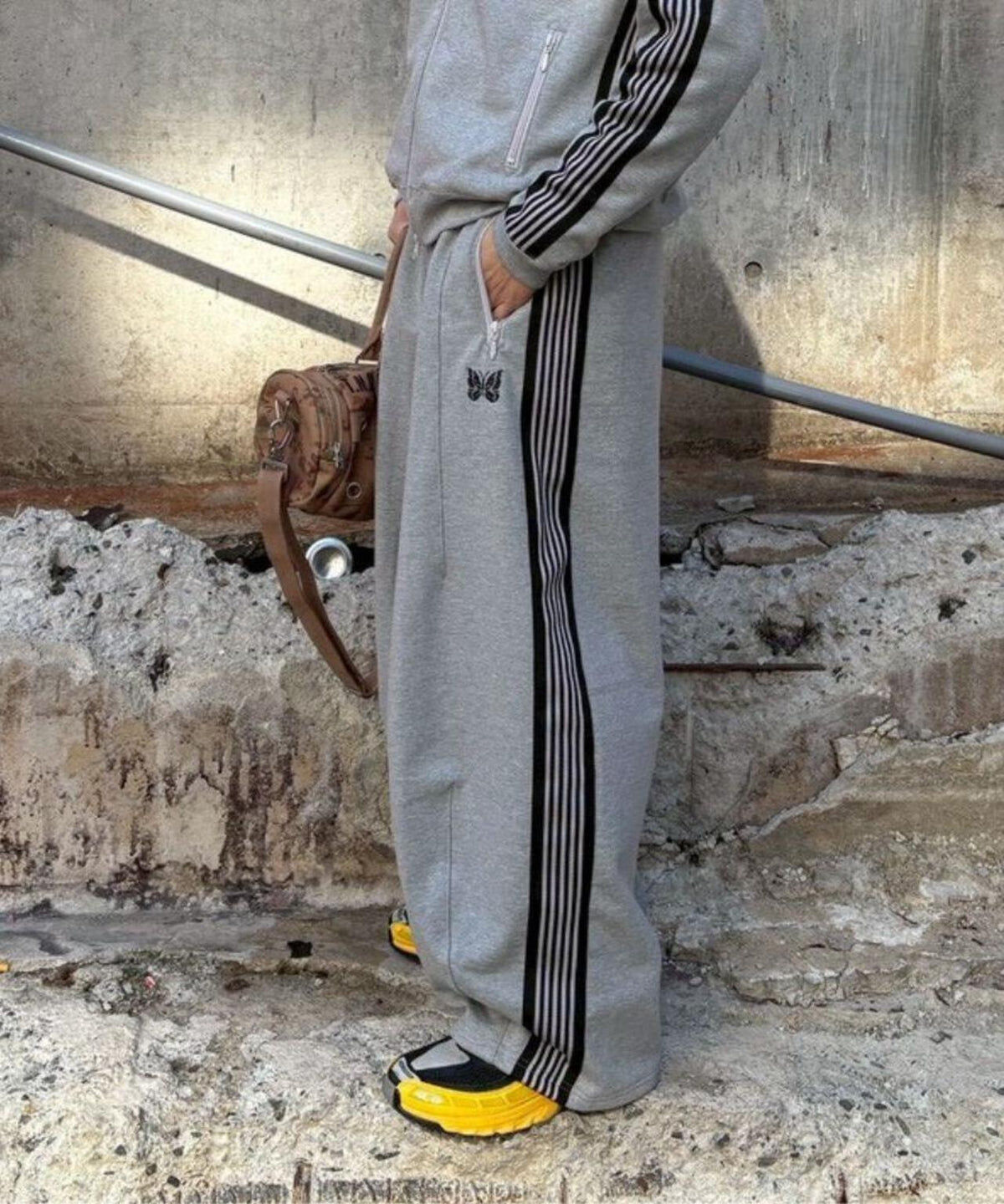 Needles H.D. Track Pant Velour 別注 棉質寬版長褲