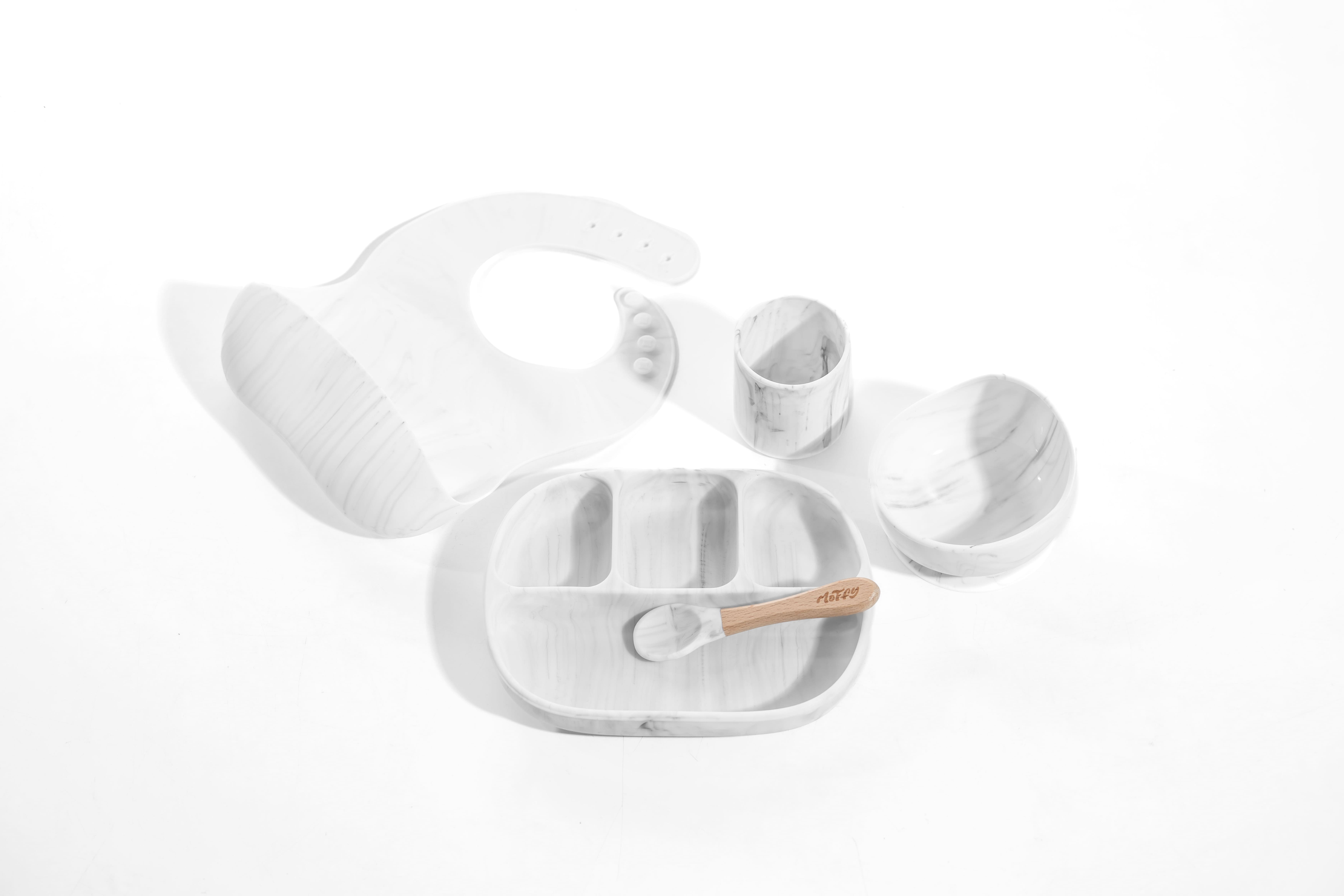 寶貝愛吃飯-鉑金矽膠餐具 乖乖用餐五件組