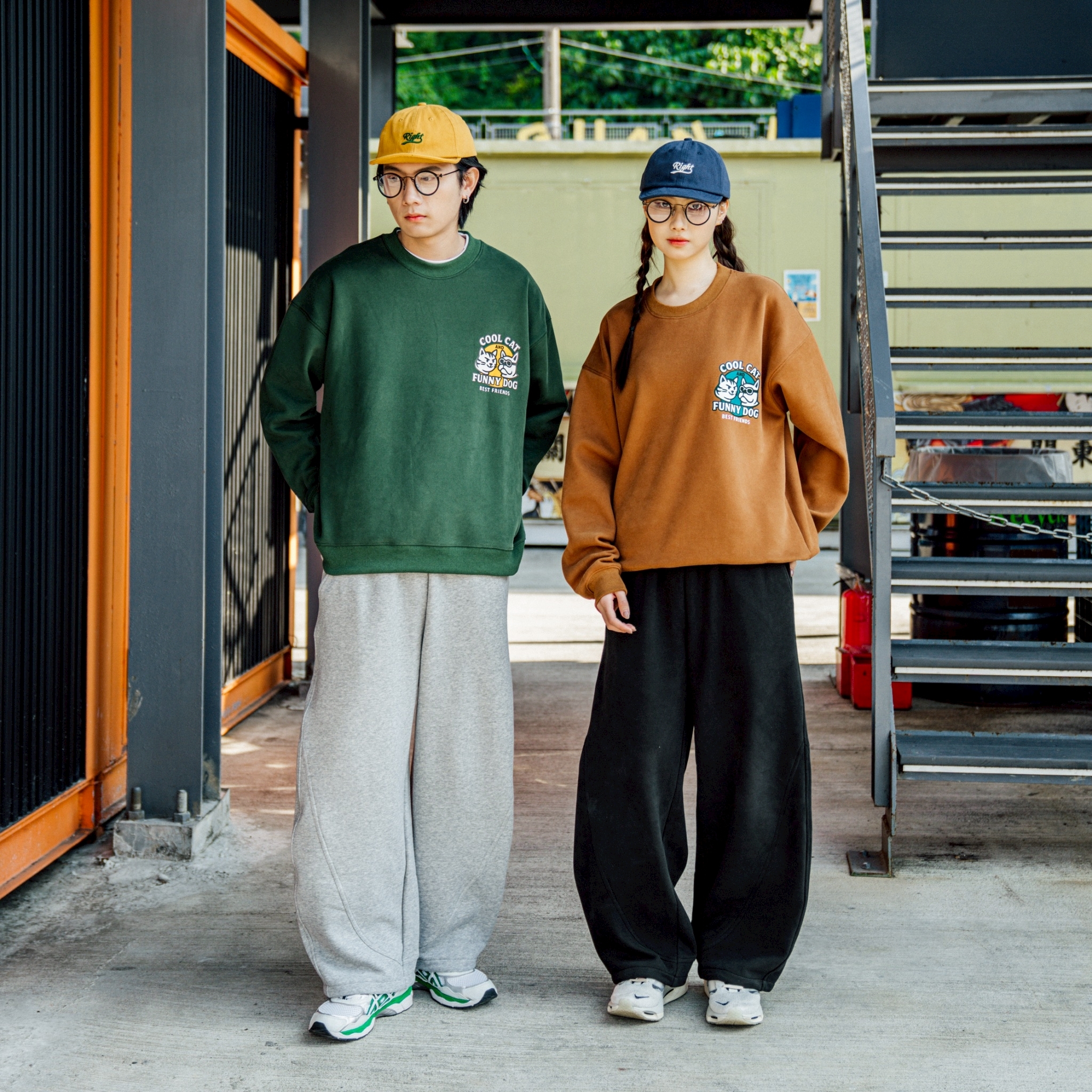 SBG 立體剪裁寶寶絨厚磅彎刀棉褲 SB8022