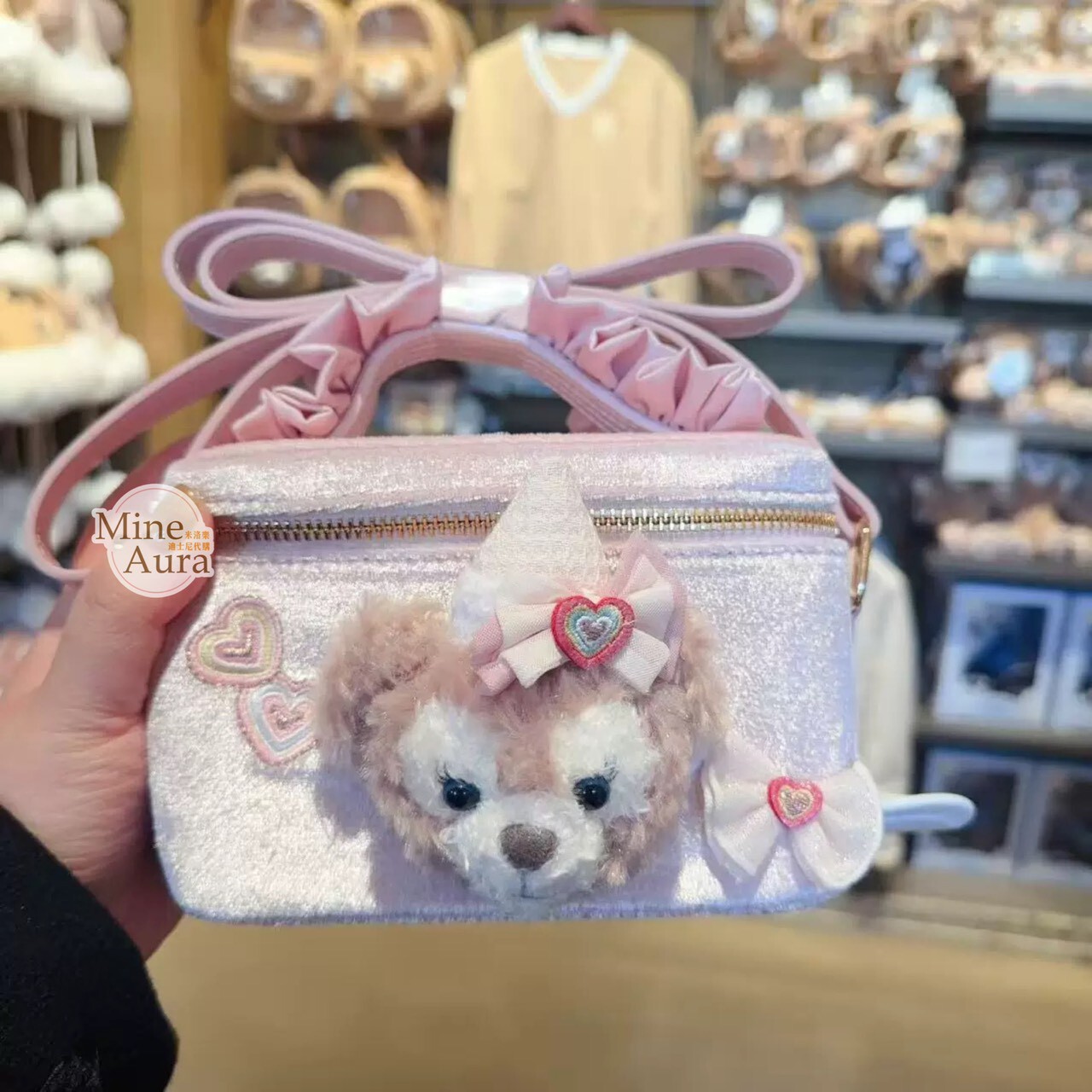 2026 夢幻慶典系列 雪莉玫 ShellieMay  絨毛大頭 造型 手提包 斜背包 -上海迪士尼樂園