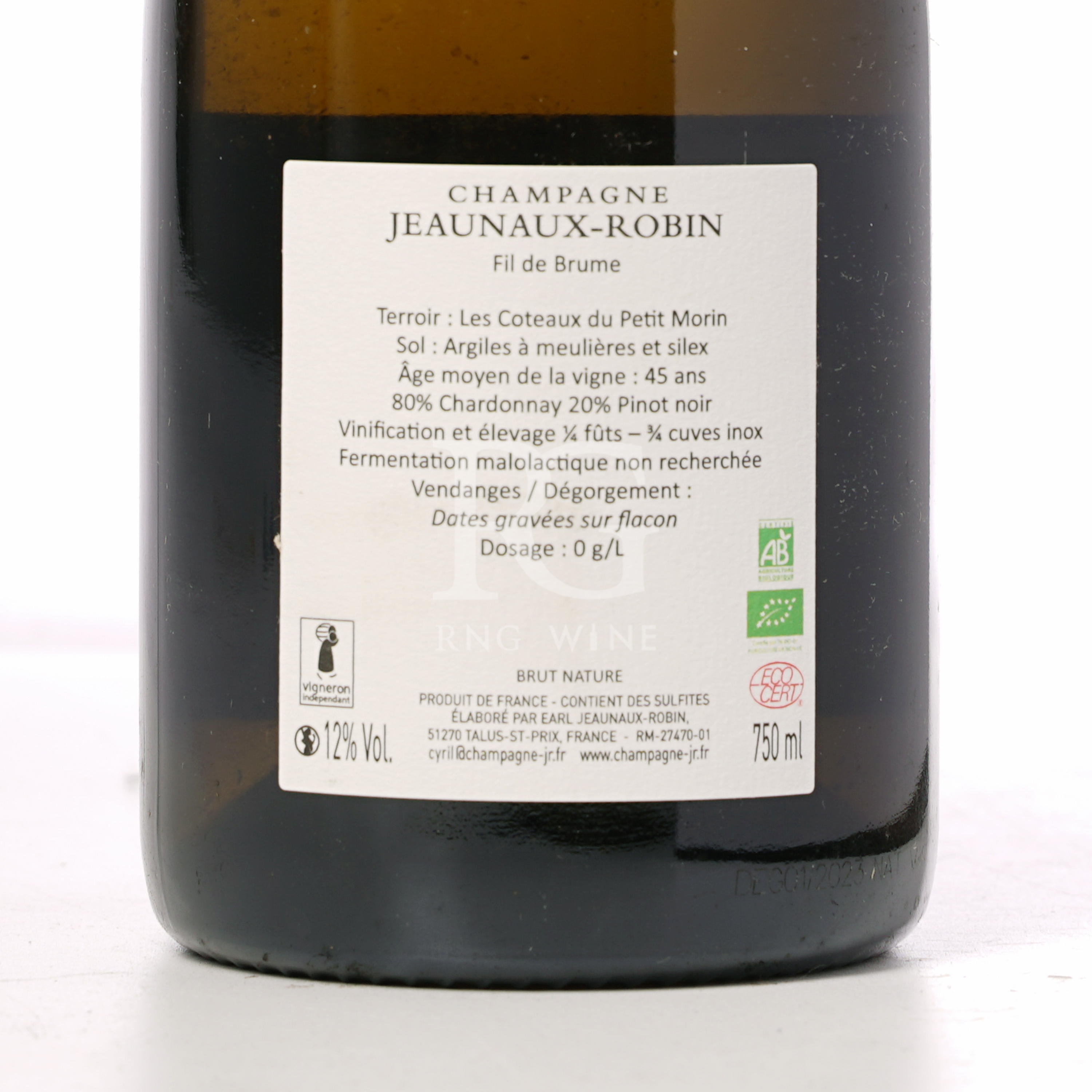 Jeaunaux Robin Fil de Brume Brut Nature (RP90)