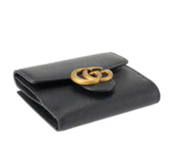 [S] GUCCI BLACK MARMONT CELLARIUS WALLET, 782749A7M0T1000 (SGC192)