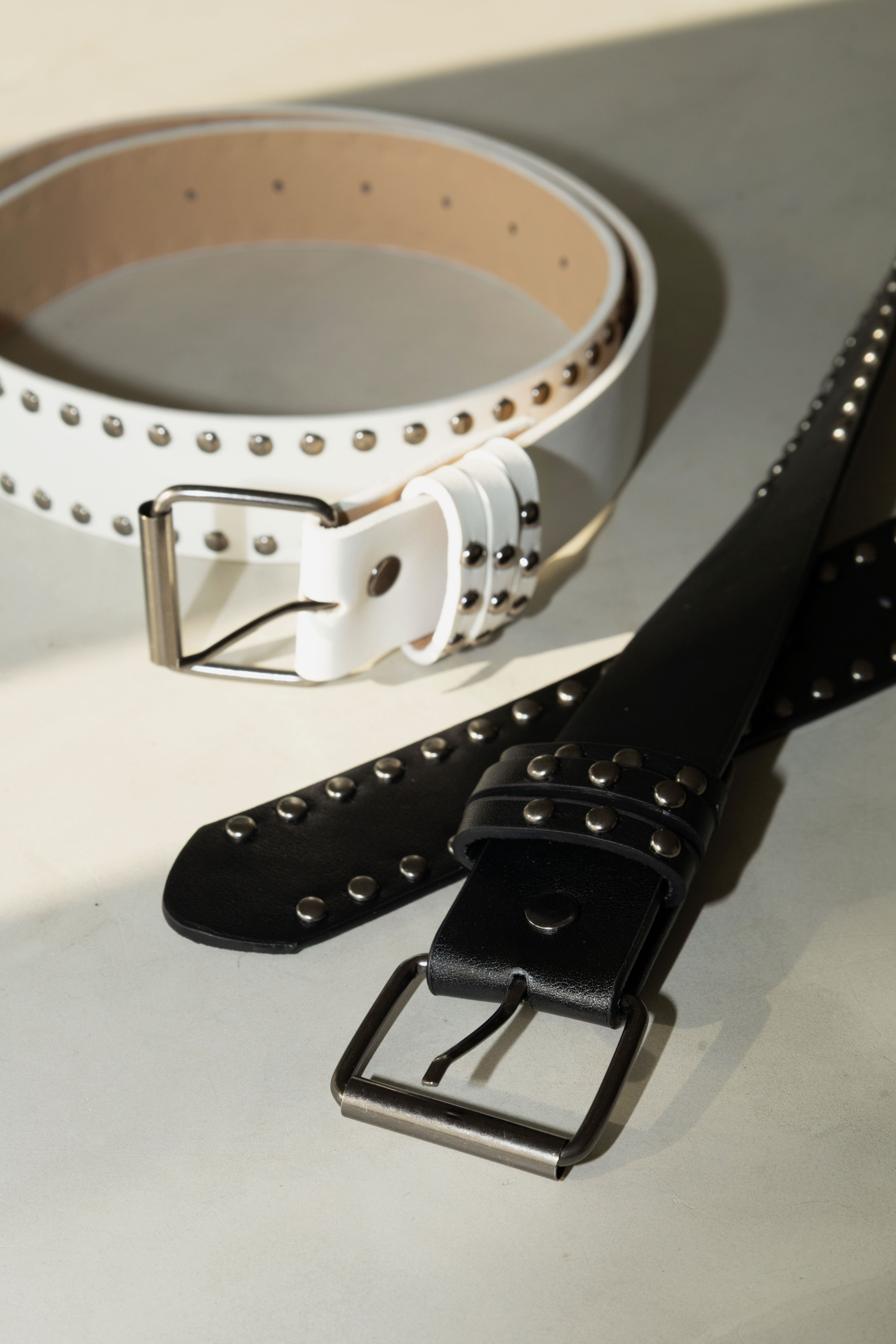 Y2K龐克鉚釘皮帶