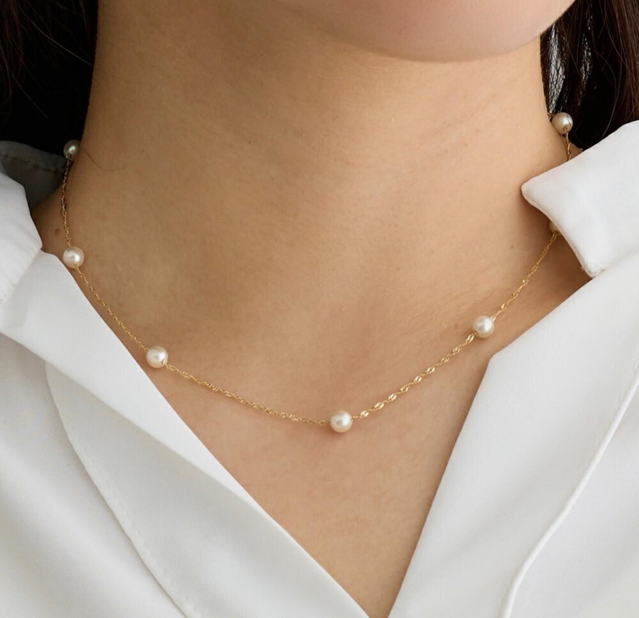【預購】JN012805 Melody Accessory 極簡珍珠間隔項鍊