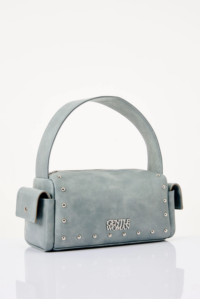 Gentle Woman Studded Dusty Leather Carry Bag