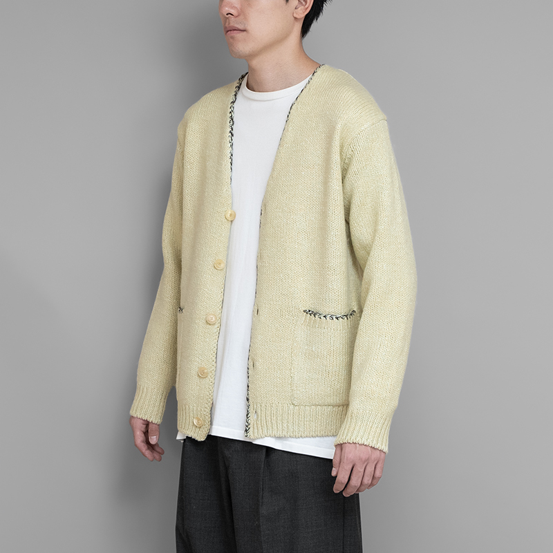 LAST PCS: AURALEE SILK WOOL CAMEL MIX KNIT CARDIGAN - PRE ORDER ITEM (預訂中)
