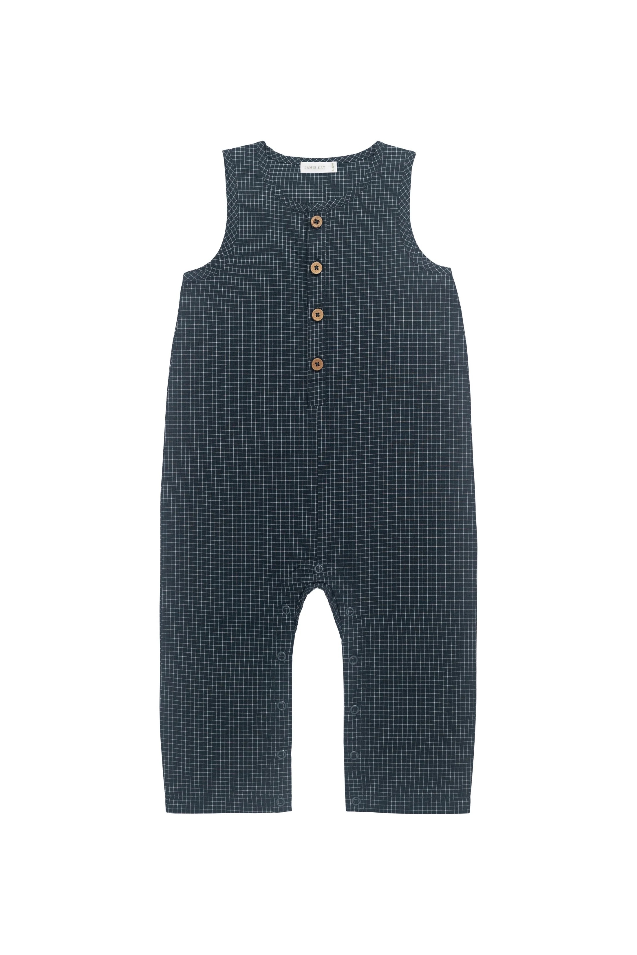 【預購】JAMIE KAY -Organic Cotton Milo Jumpsuit（Forest Grid）