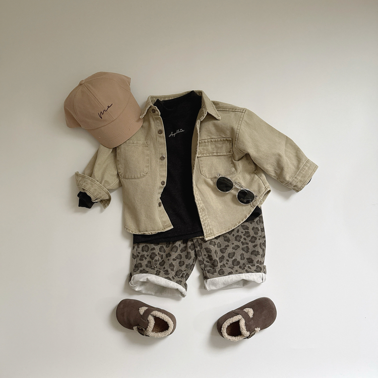 韓版純色休閒襯衫