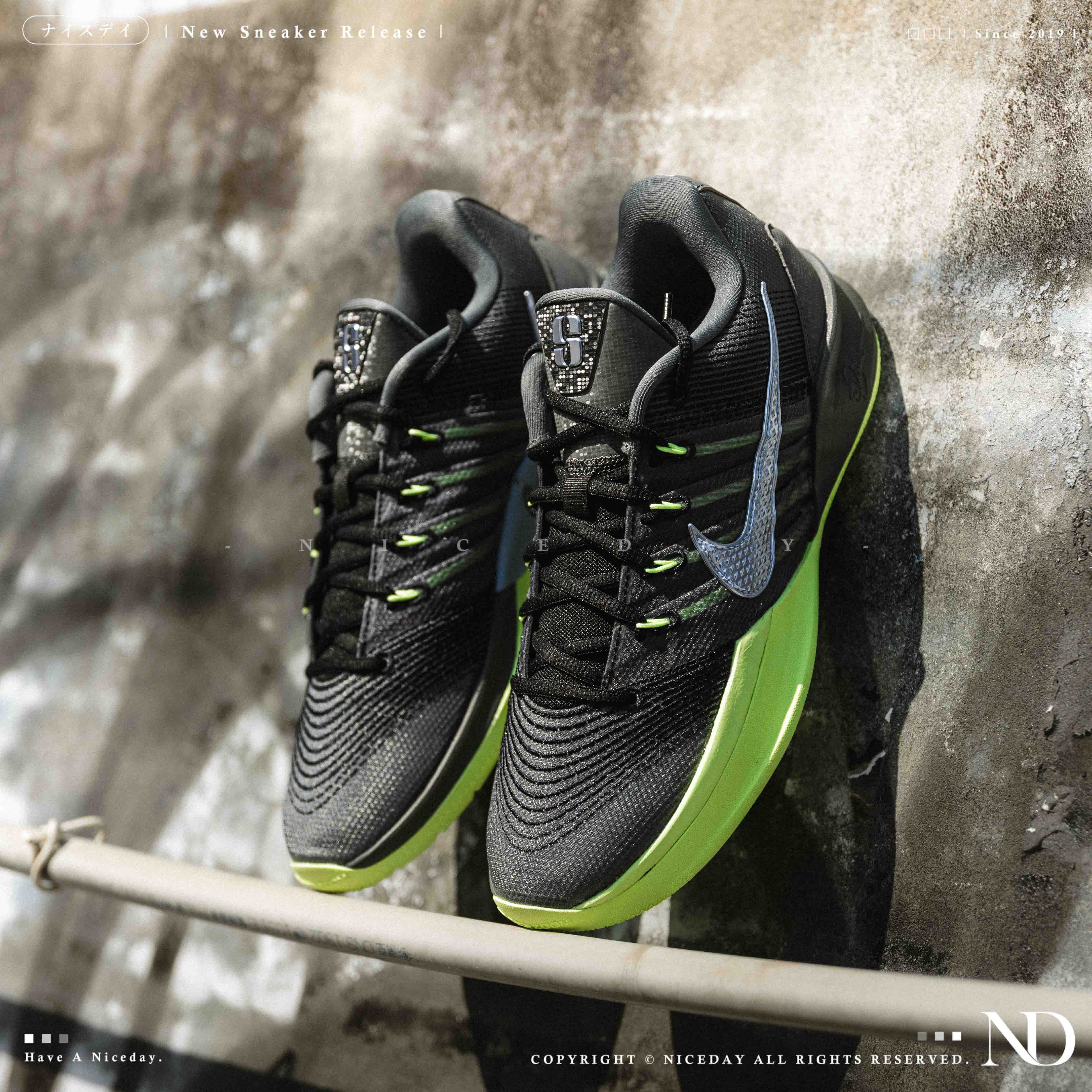 NICEDAY 現貨 NIKE SABRINA 3 黑綠 黑灰 螢光 耐磨 實戰 籃球鞋 HF2882-002