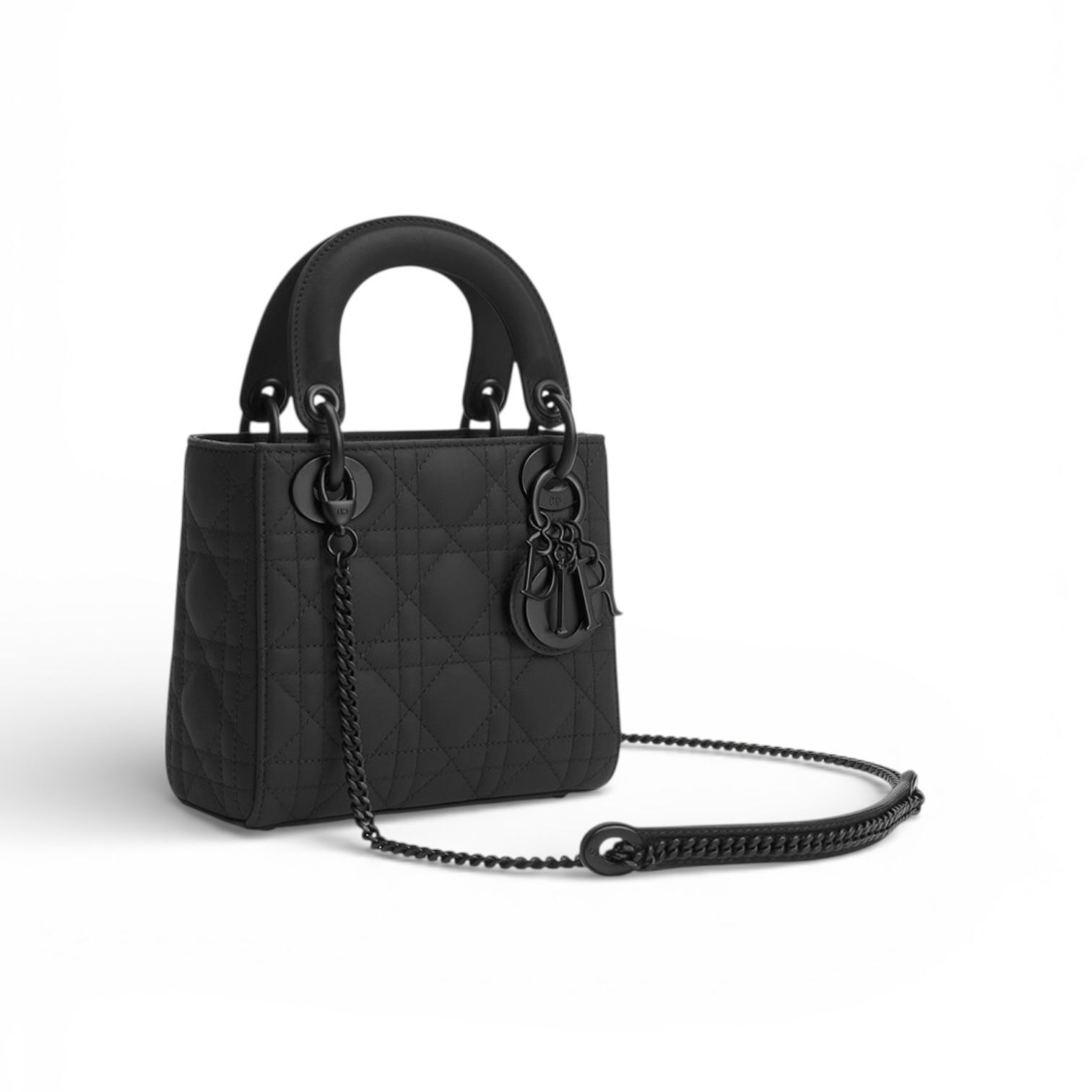 全新LADY DIOR SO BLACK 三格黑色啞光小牛皮小號 #迪奧磨砂黑 M0505SLI_M989 #BRAND NEW #香榭站正品