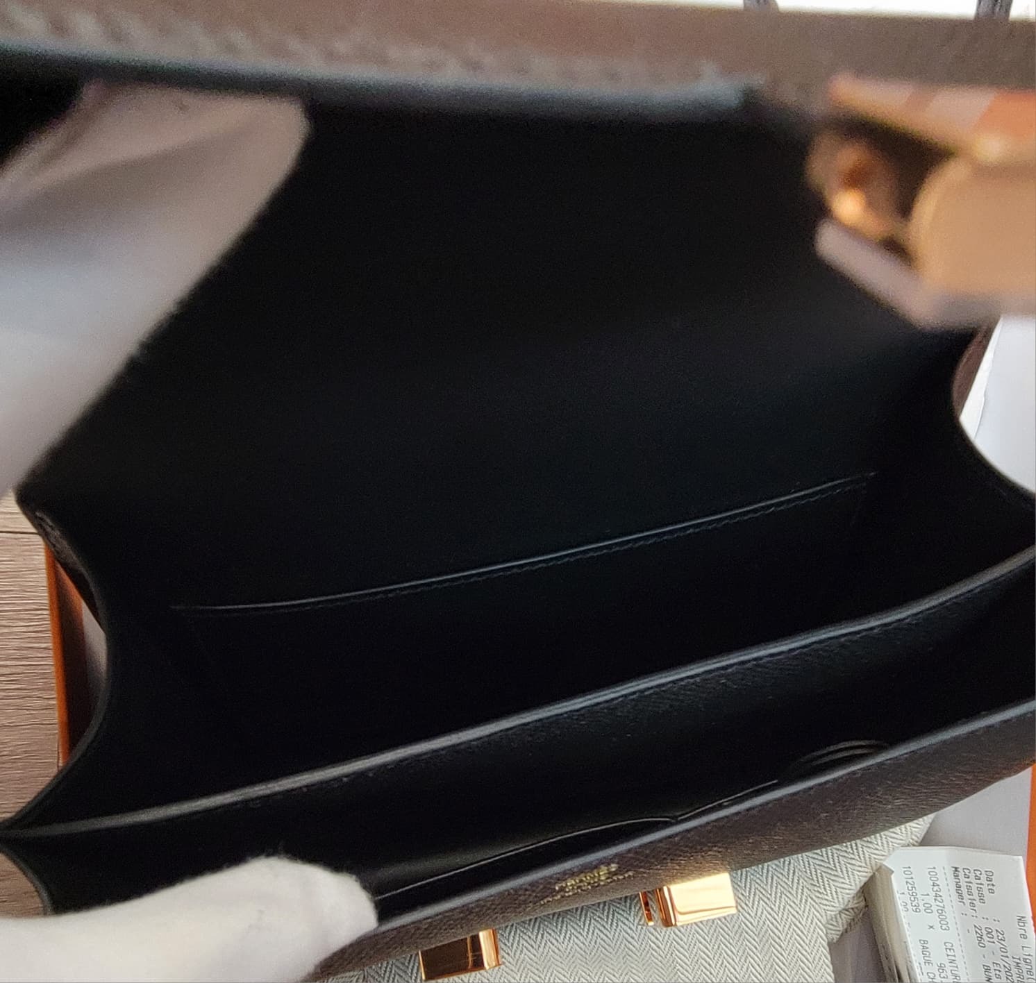 HERMES mini constance noir CD (Rose Gold)  黑色 玫瑰金扣  (有鏡)