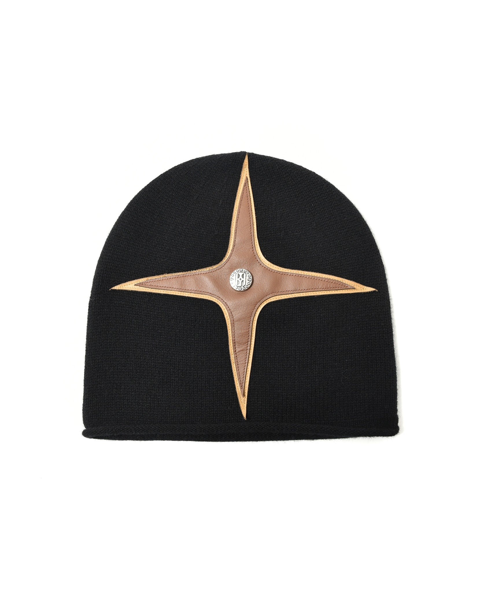 BIRTH OF ROYAL CHILD｜Cross-Patch Leather Beanie