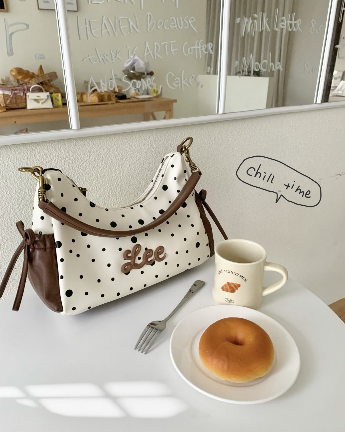 Lee 甜蜜系列 波點雲吞包 蝴蝶結 韓系 立體Logo 單肩包 腋下包 共3色