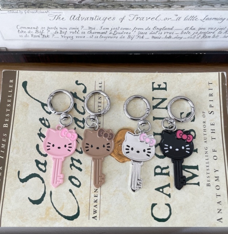 <獨家販售>韓國 HELLO KITTY 鑰匙造型吊飾 4色