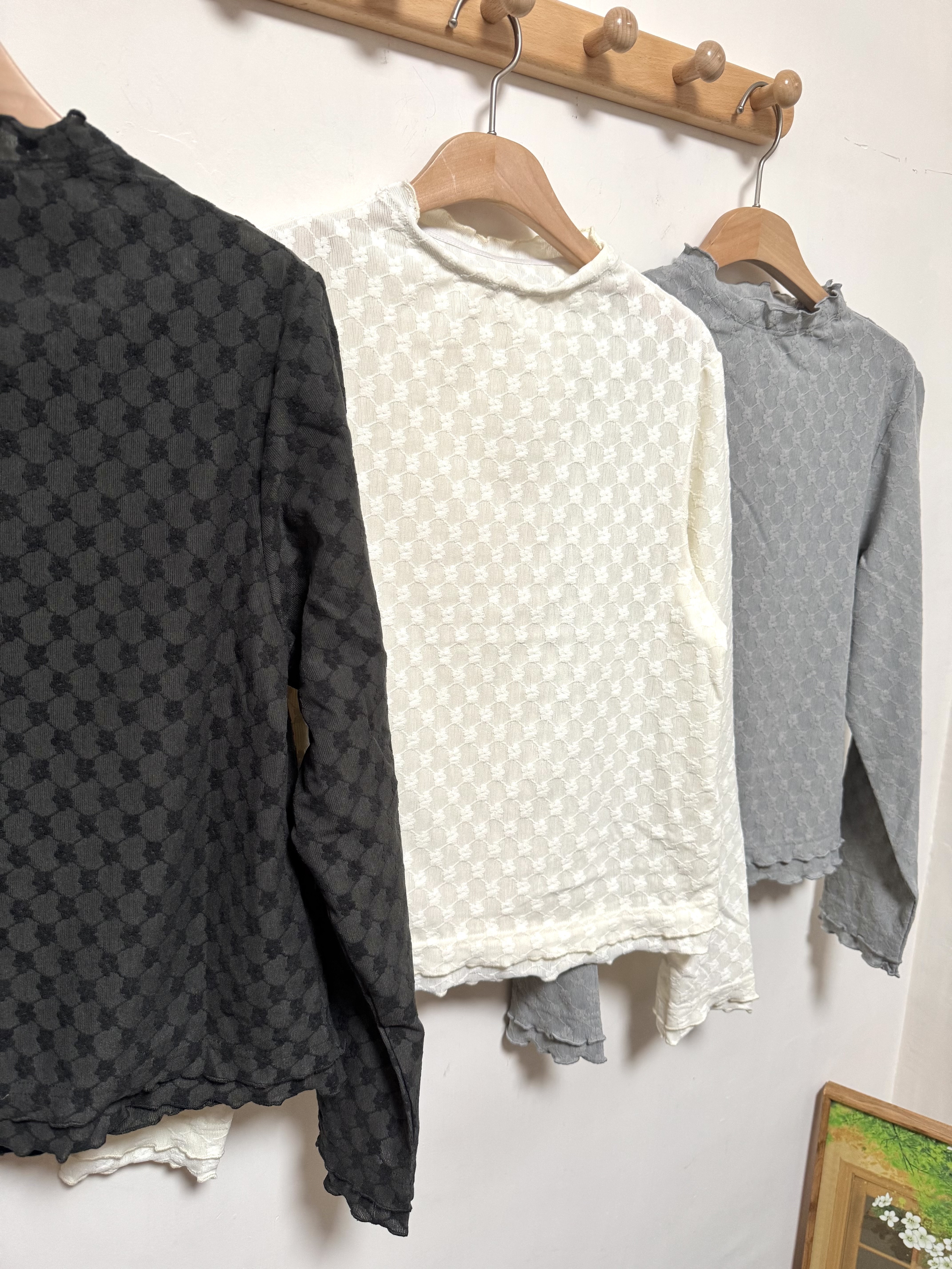 菱格花花企領Top