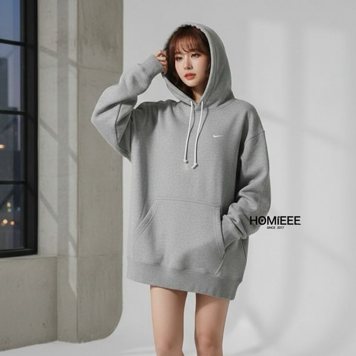 Nike Swoosh Crew 衛衣 帽T 厚磅 刷毛 黑色 灰色 [DX1362] [DX1356]