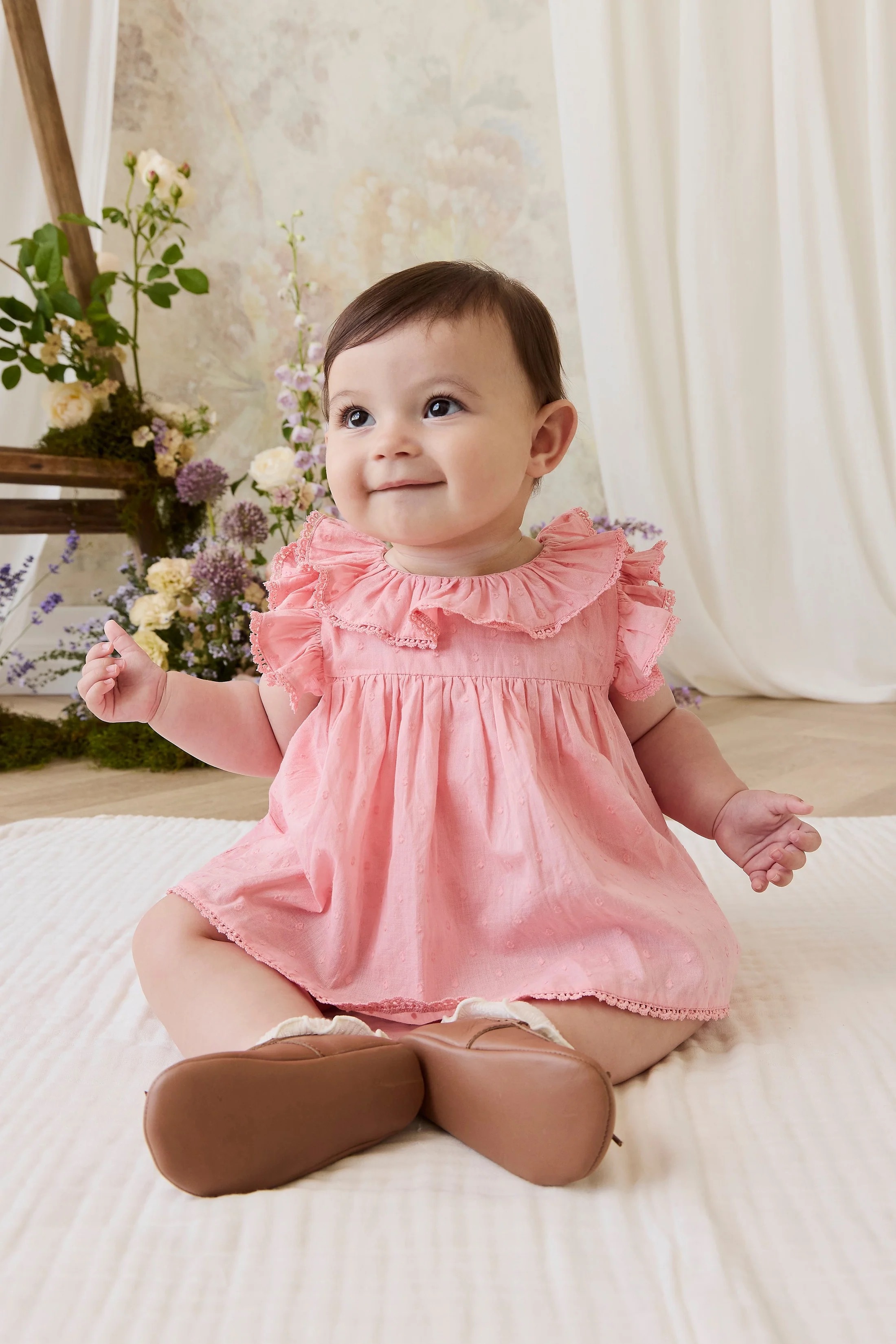 【預購】JAMIE KAY -Organic Cotton Frannie Playsuit（Swiss Pink）