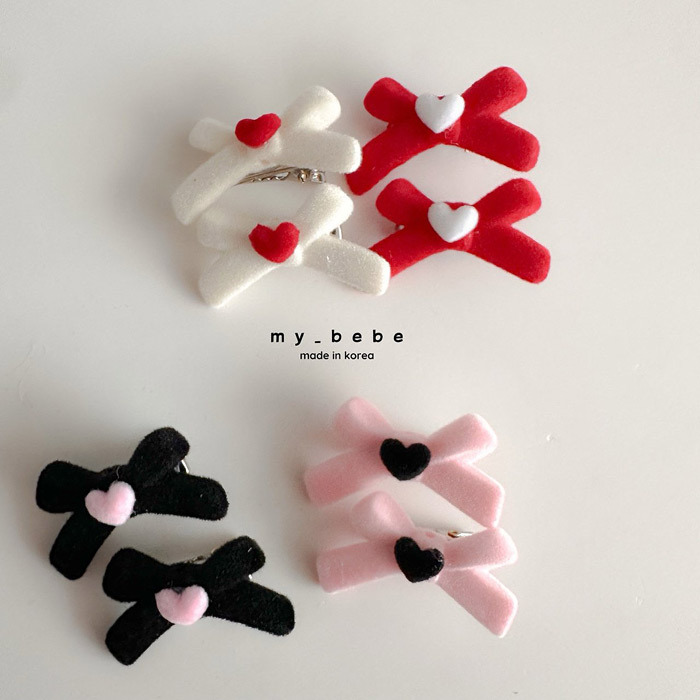 正韓春My bebe 四色蝴蝶結髮夾