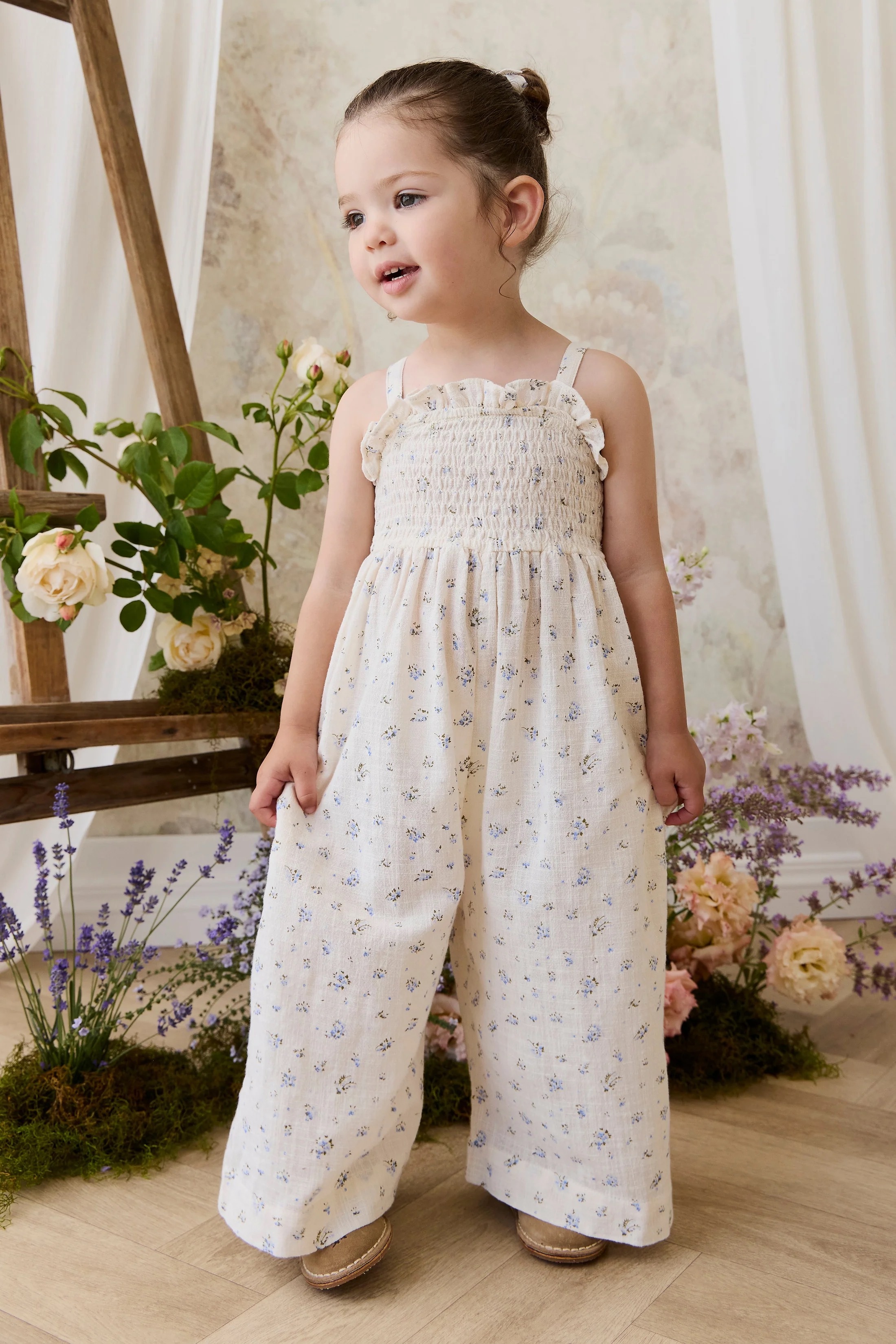 【預購】JAMIE KAY -Organic Cotton Arabella Jumpsuit （Juniper Fields Blue）