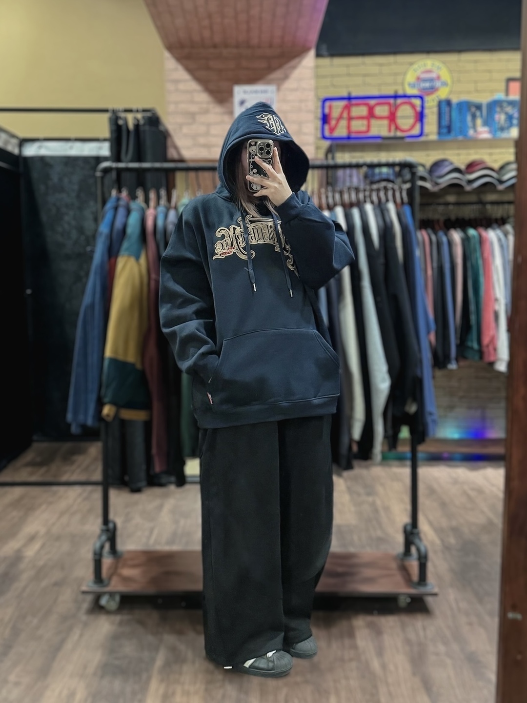 CHICANO西海岸加絨連帽TEE