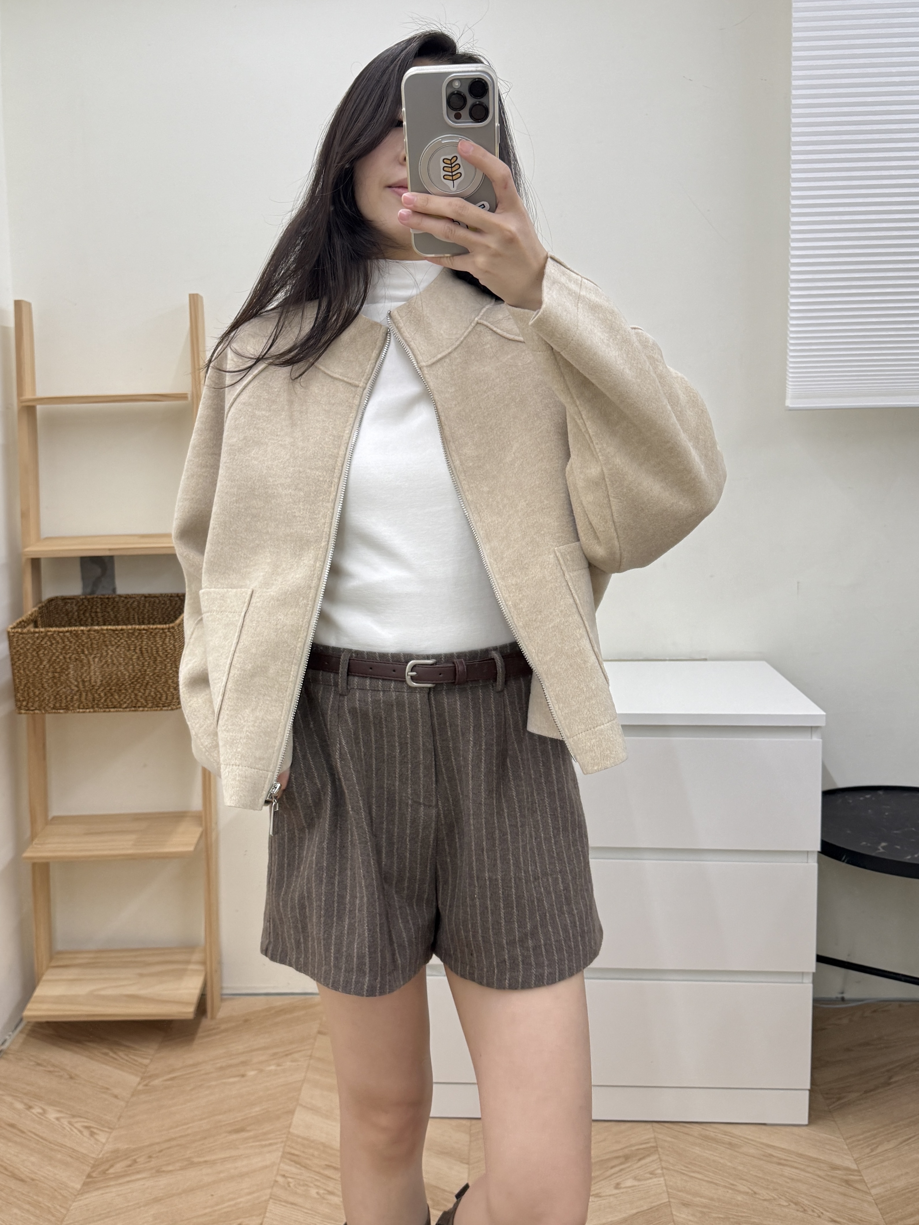 直條毛呢短褲*2色