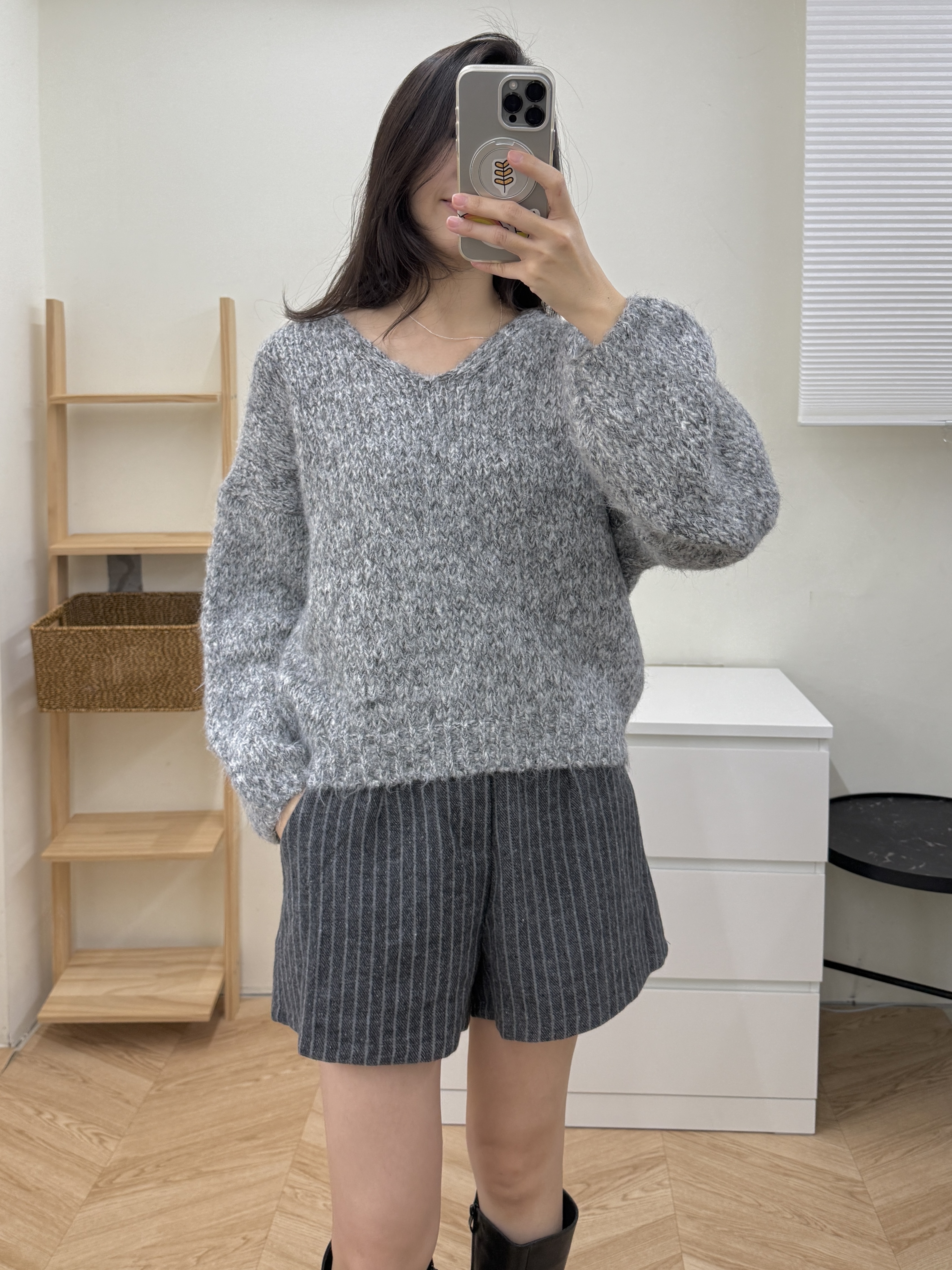 直條毛呢短褲*2色