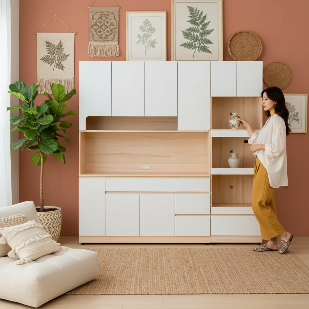 【水立方】餐廚多功能系統櫃｜電器櫃 x 餐櫃組合｜高效整合收納與機能，可選配岩板檯面