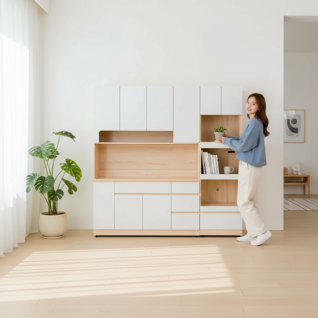 【水立方】餐廚多功能系統櫃｜電器櫃 x 餐櫃組合｜高效整合收納與機能，可選配岩板檯面