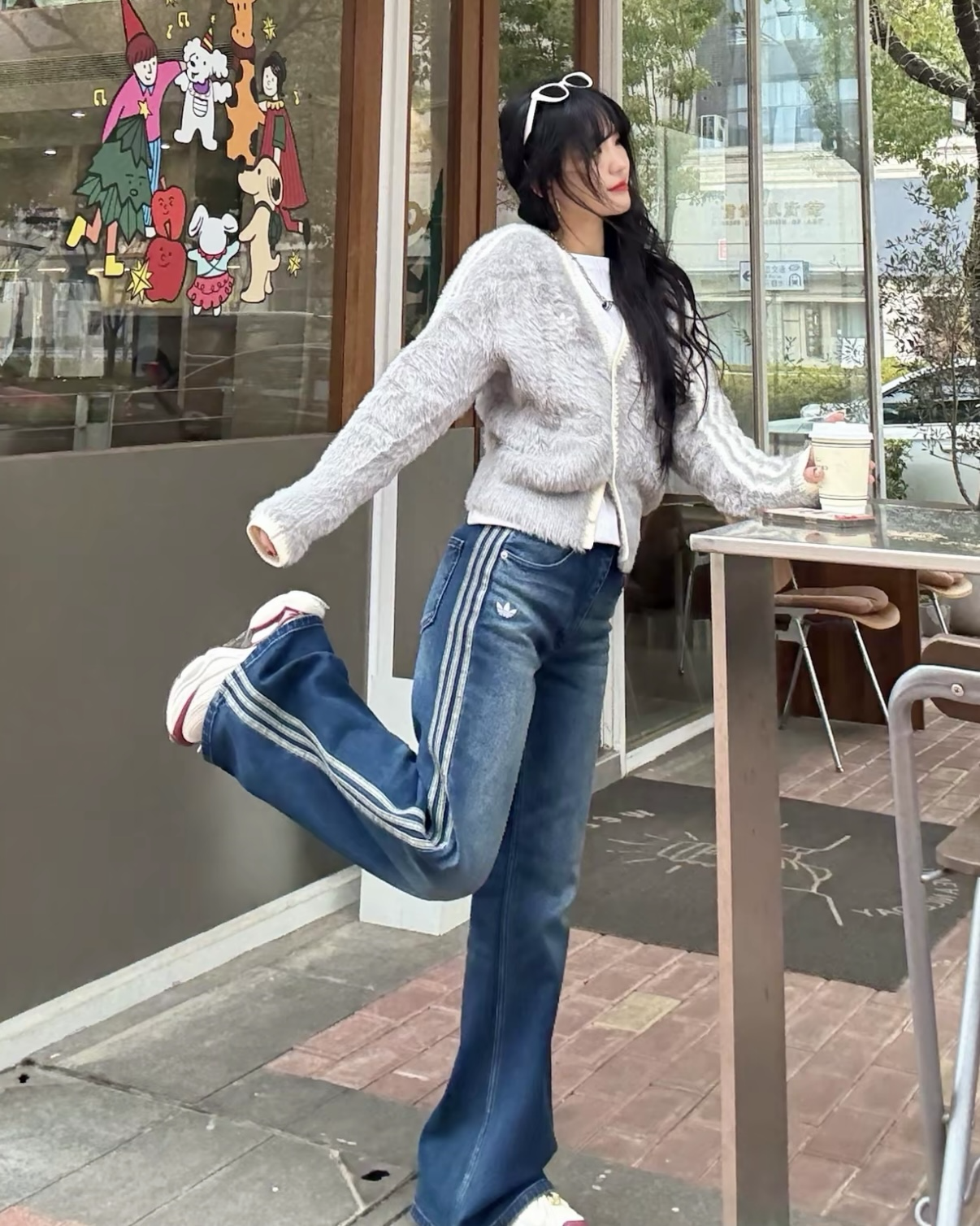 ADIDAS CRFT FLAIR PANT 新年CNY 丹寧 水洗喇叭褲 三線 修身 長褲 共2色