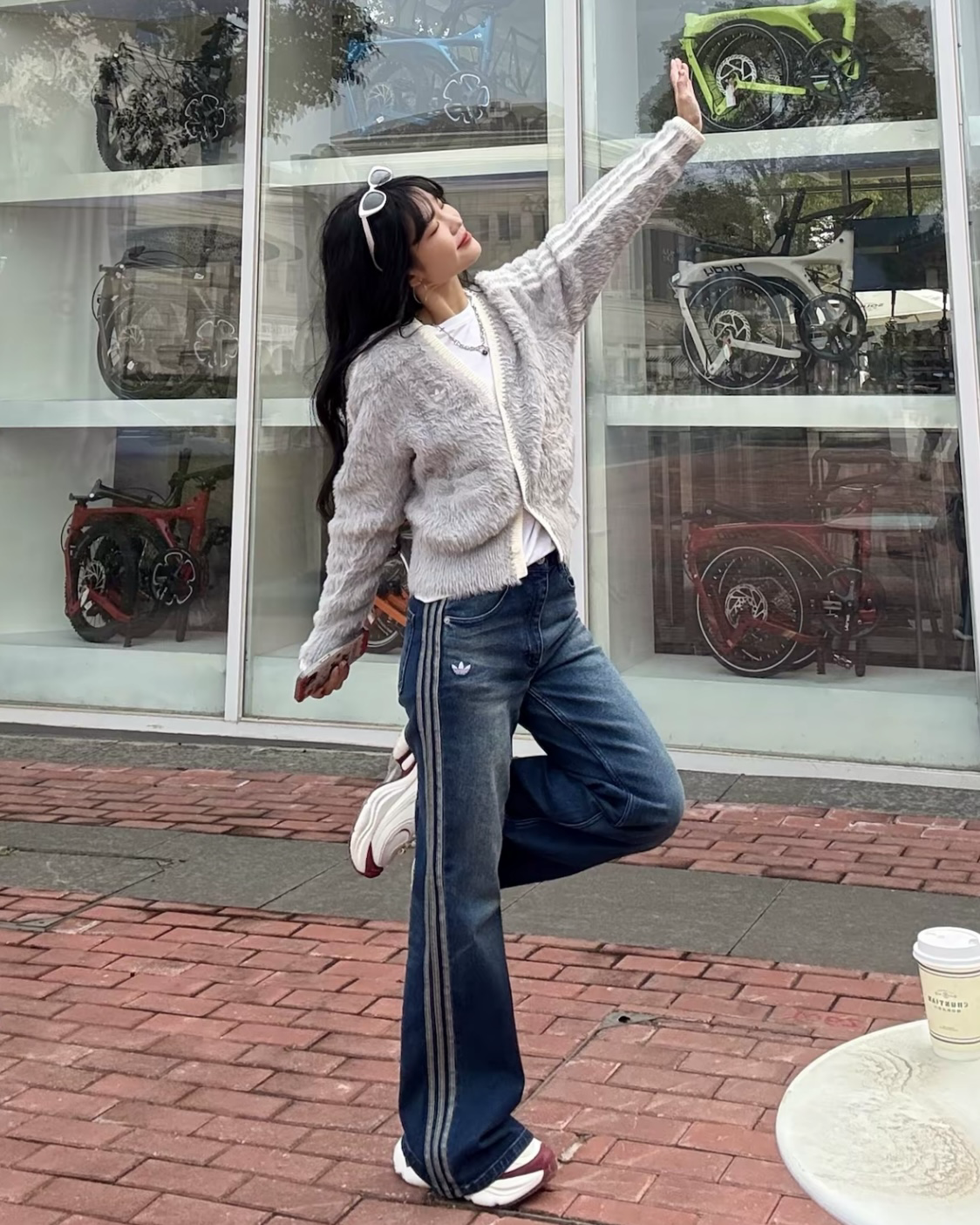 ADIDAS CRFT FLAIR PANT 新年CNY 丹寧 水洗喇叭褲 三線 修身 長褲 共2色