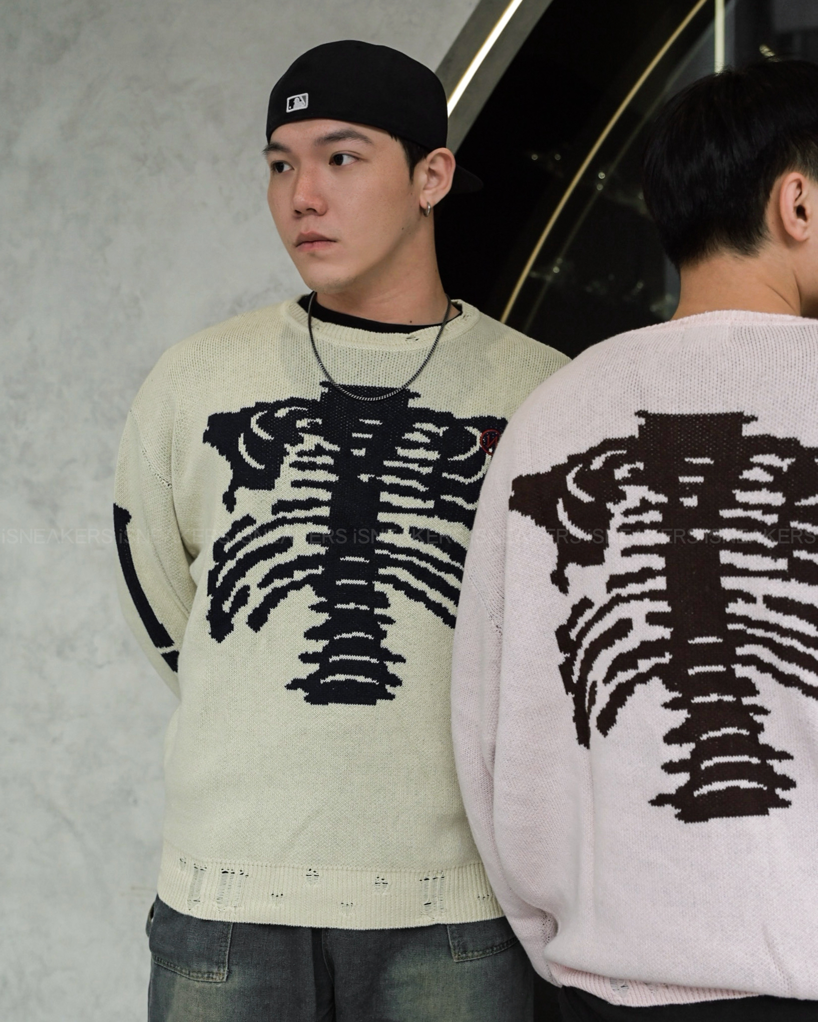 iSNEAKERS｜9090 Digital Bone Damage Knit 骨頭圓領針織毛衣