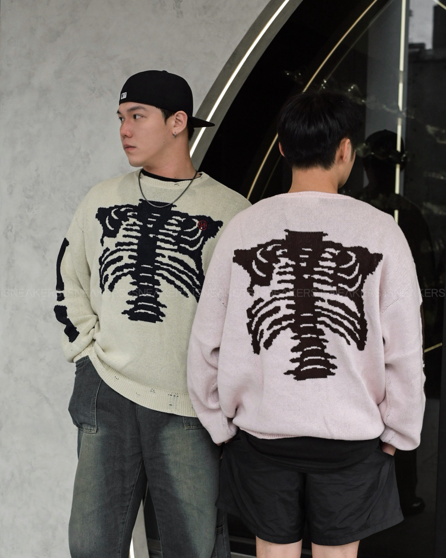 iSNEAKERS｜9090 Digital Bone Damage Knit 骨頭圓領針織毛衣