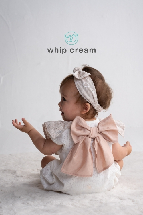 【日本 whip cream】典雅蝴蝶結圍兜