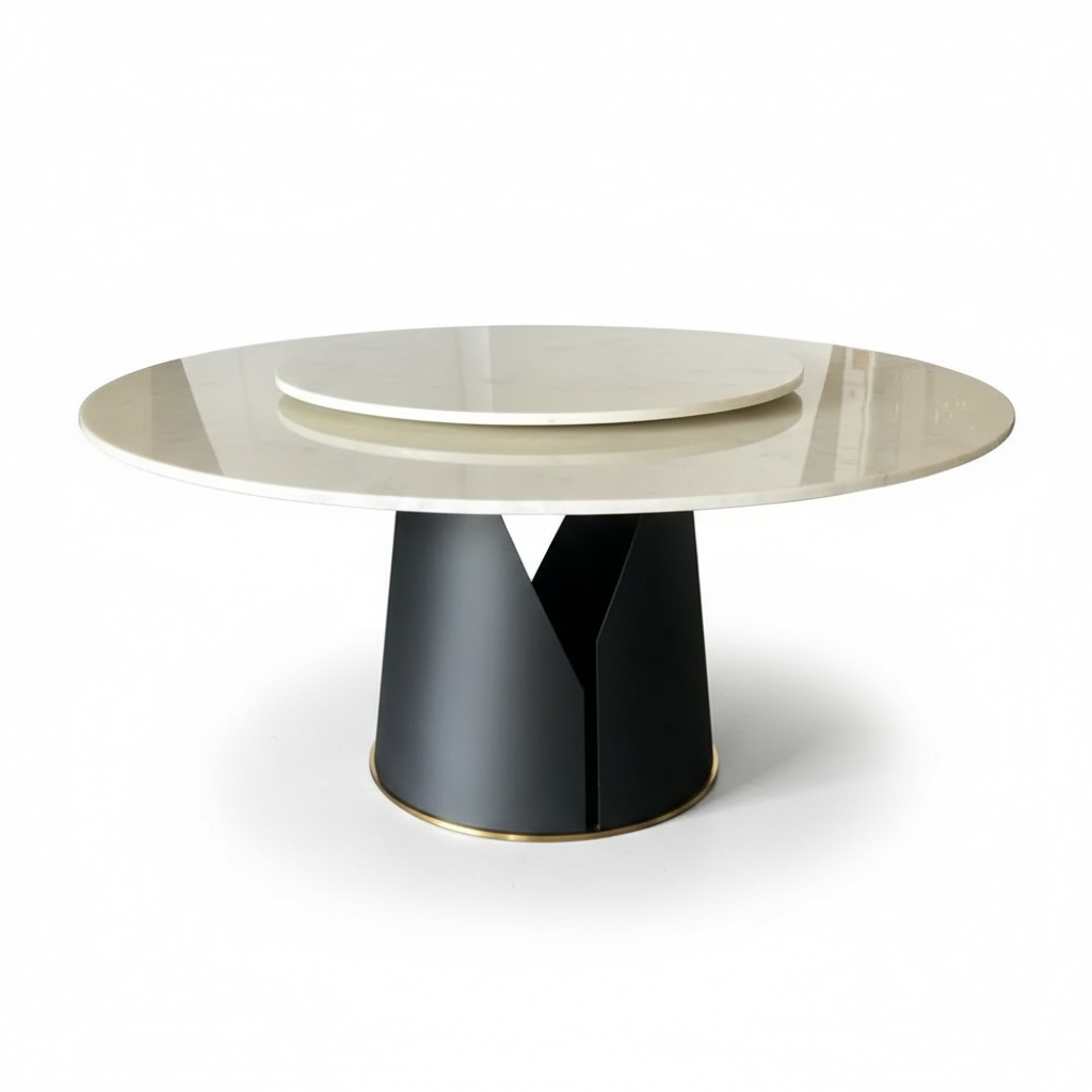 羅蘭黑砂海浪白圓桌