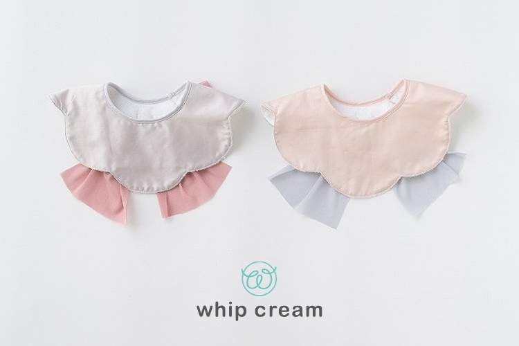 【日本 whip cream】花朵蝴蝶結圍兜