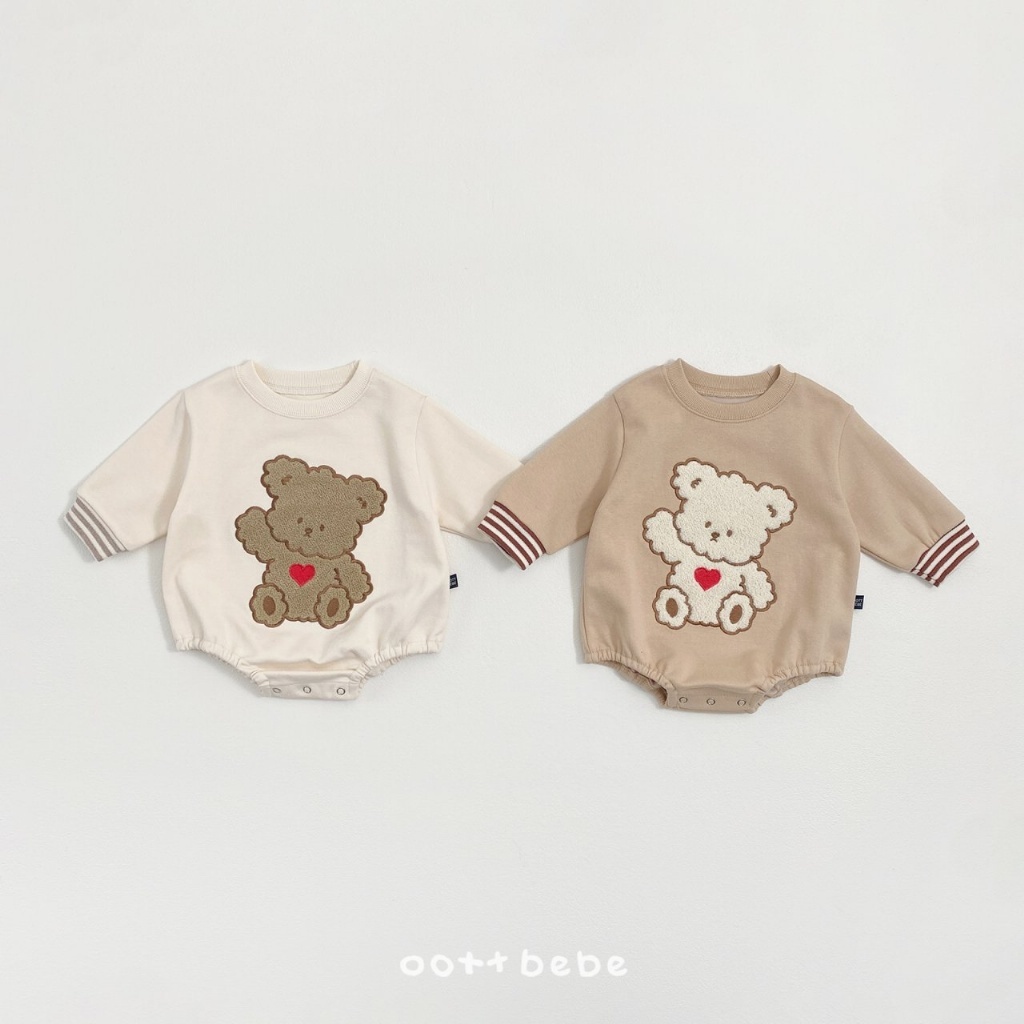 正韓春oottbebe 熊熊愛心包屁衣