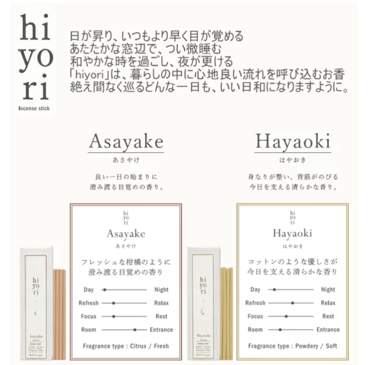 JP Hiyori 清晨悠日迷你線香 20入 4904 TK260128