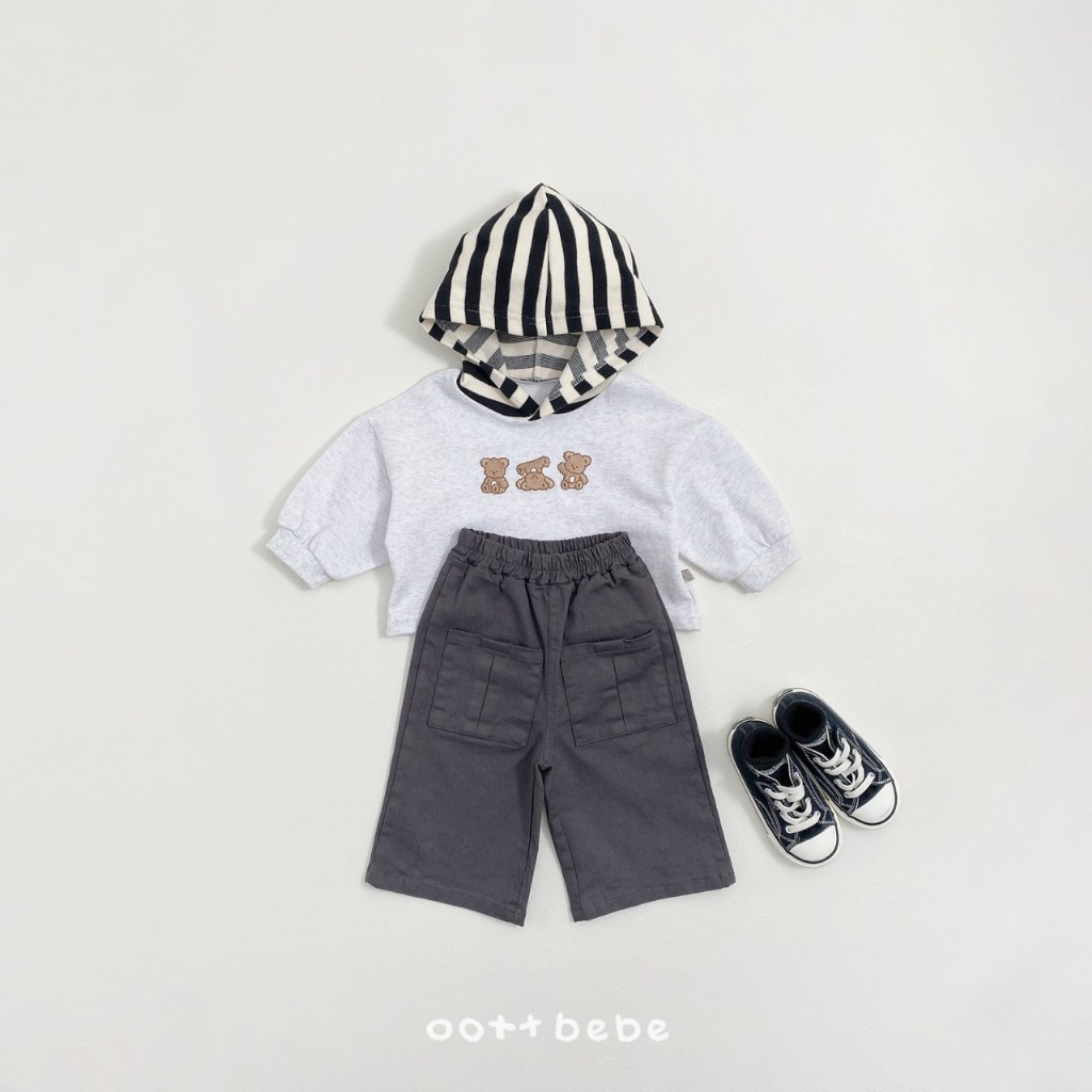 正韓春OOTT BeBe 大口袋鬆緊寬褲