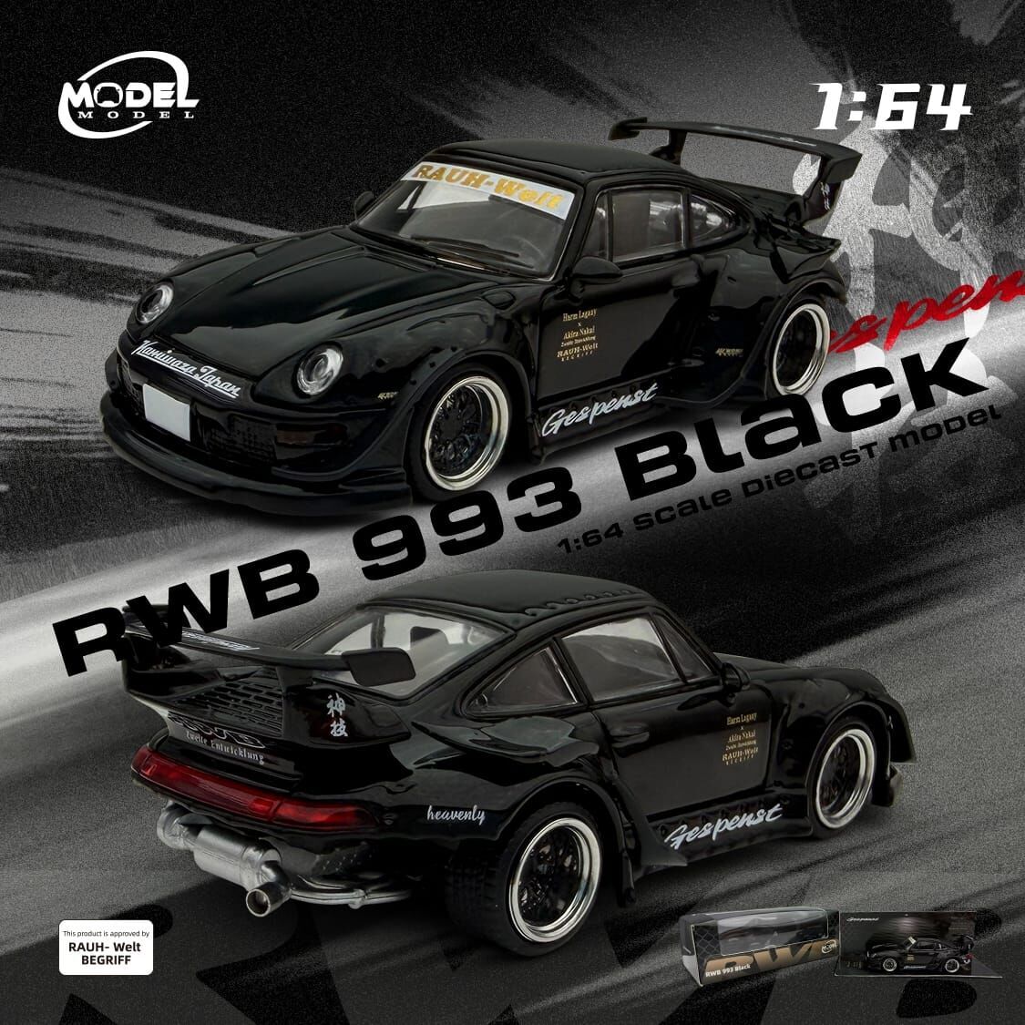 PO-$110 * MODEL MODEL * 1:64 RWB993 GT WING GREEN