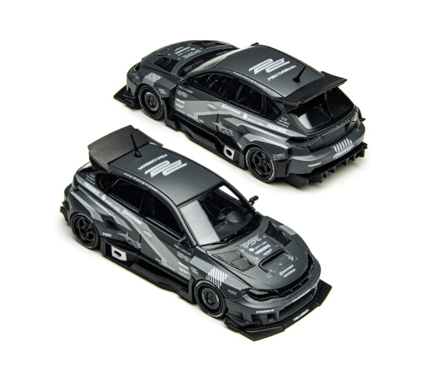 PO-$180 * TIME MICRO * 1:64 SUBARU IMPREZA CONCEPT CUSTOMIZED GRAY